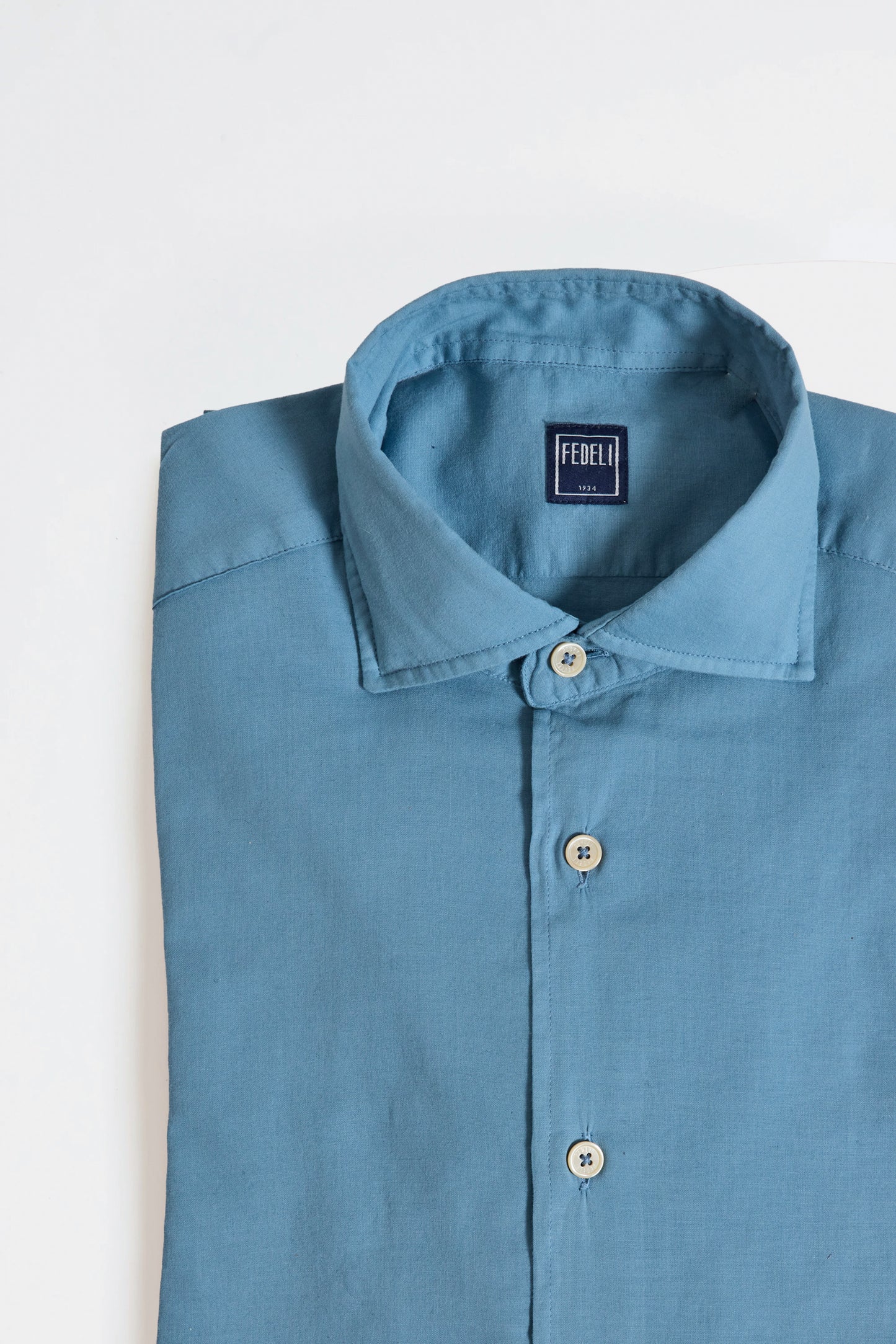 CHEMISE EN VOILE DE COTON BLEUE