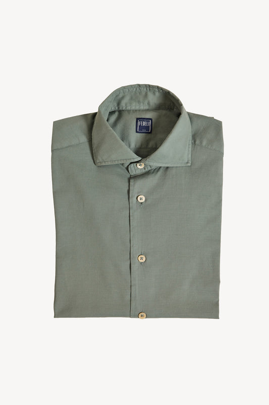 CHEMISE EN VOILE DE COTON KAKI