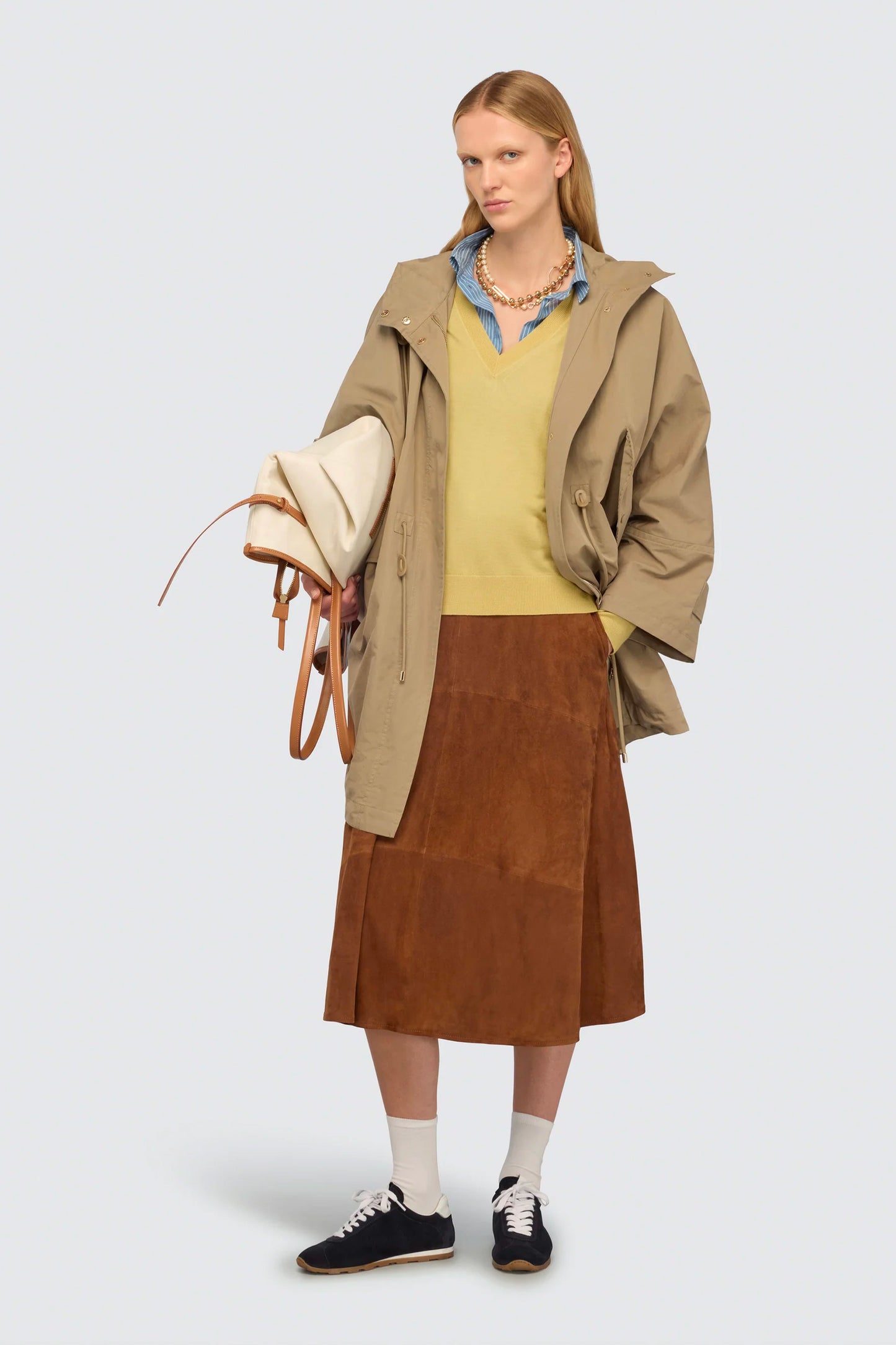 JUPE EN PEAU CAMEL