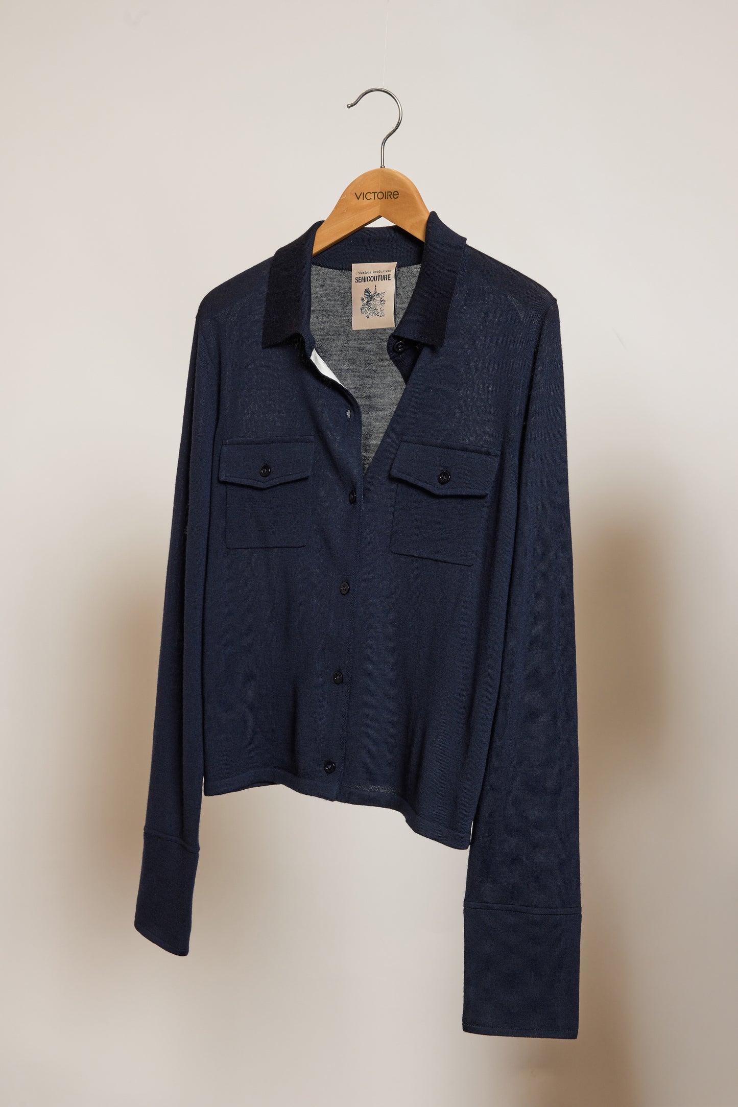 CHEMISE EN MAILLE MARINE