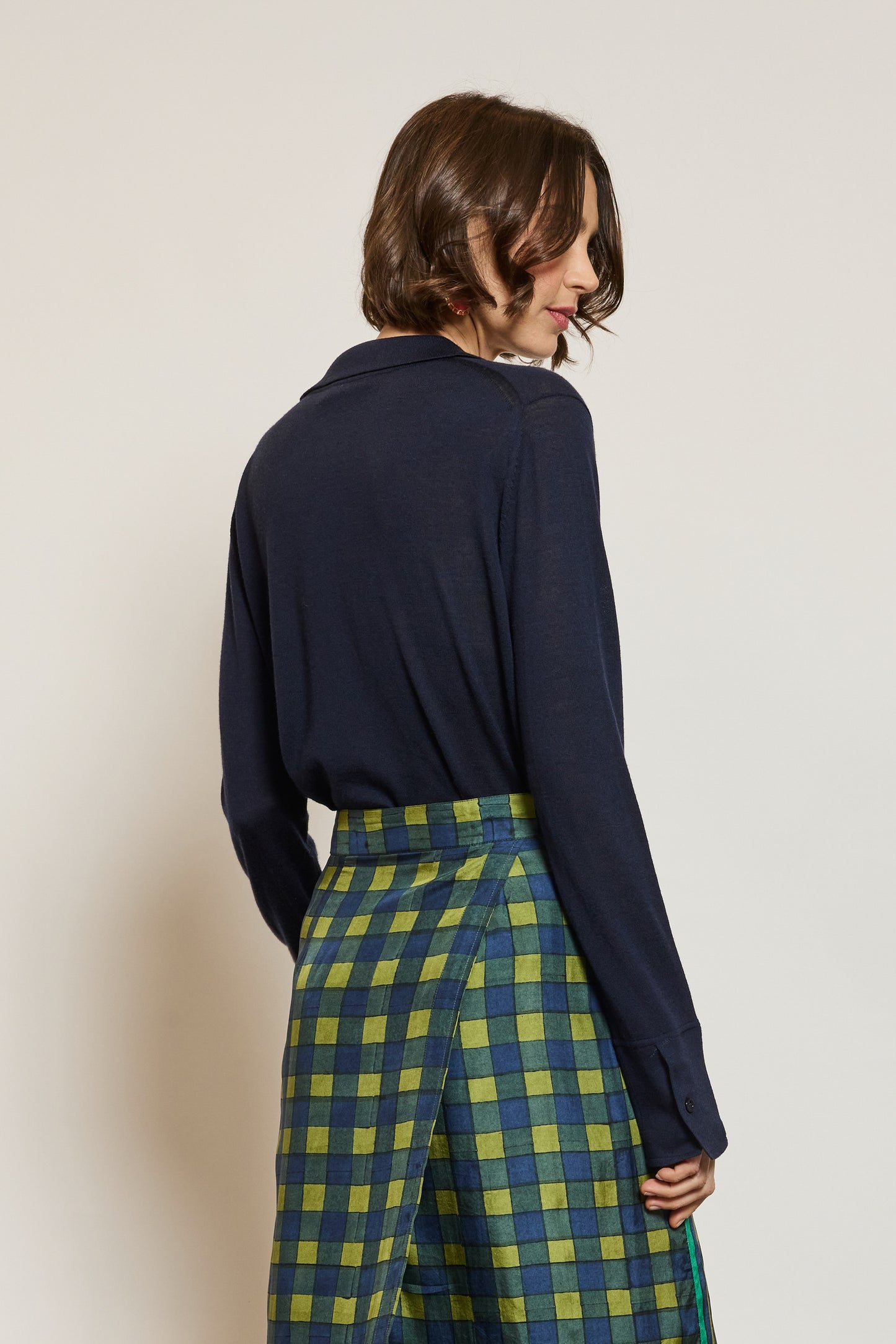 CHEMISE EN MAILLE MARINE