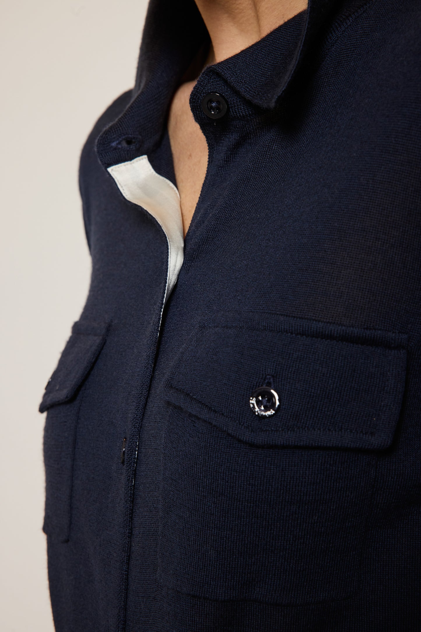 CHEMISE EN MAILLE MARINE