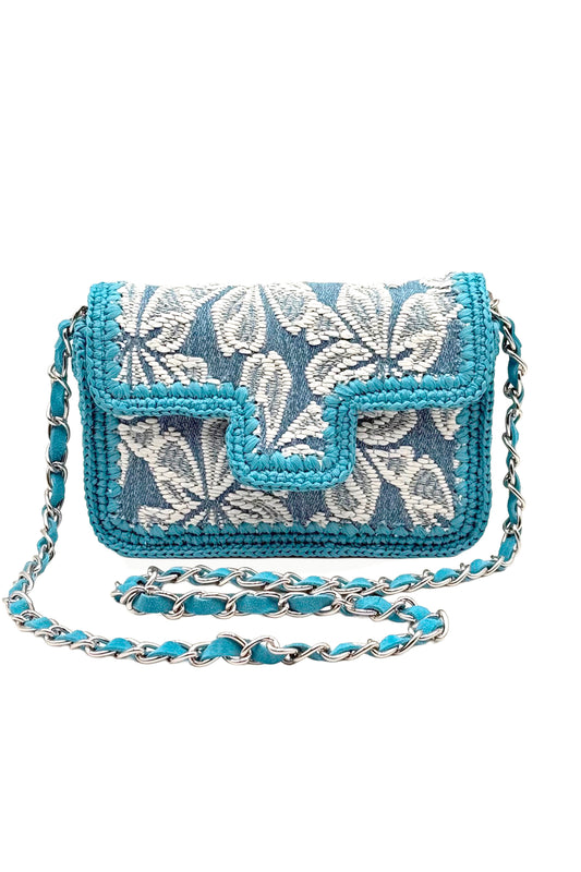 SAC FLEURS MOYEN BLANC