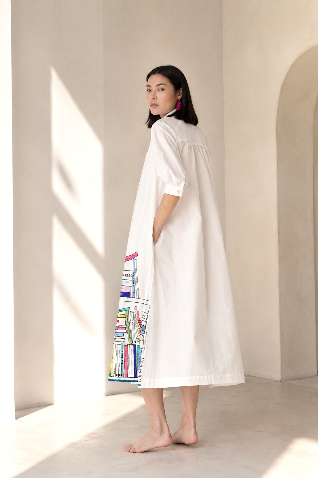 EMBROIDERED DRESS MULTICOLORED