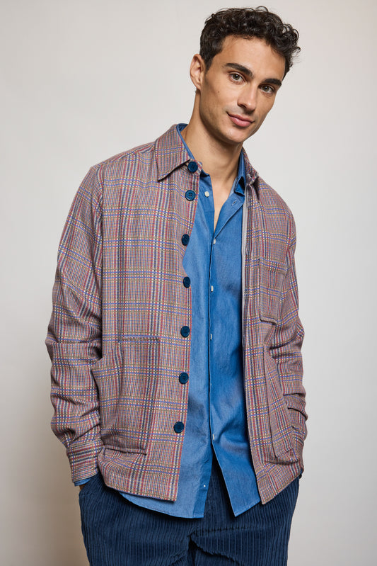 SURCHEMISE EN LAINE ET SOIE PRINCE DE GALLES