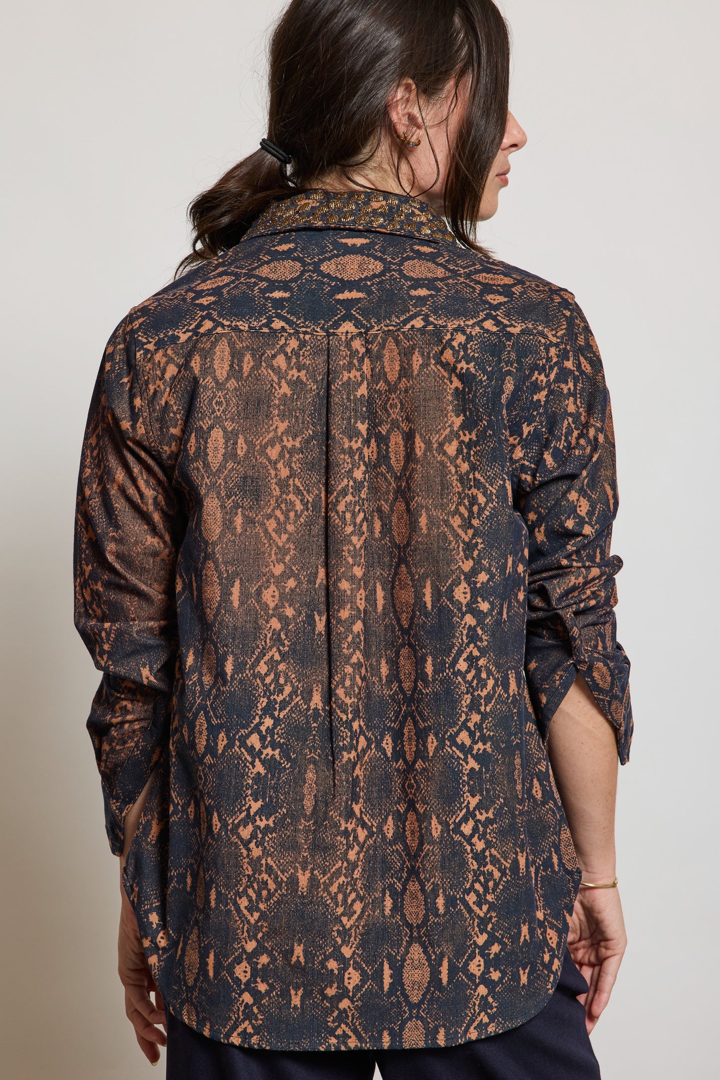EMBROIDERED VELVET SHIRT COCO