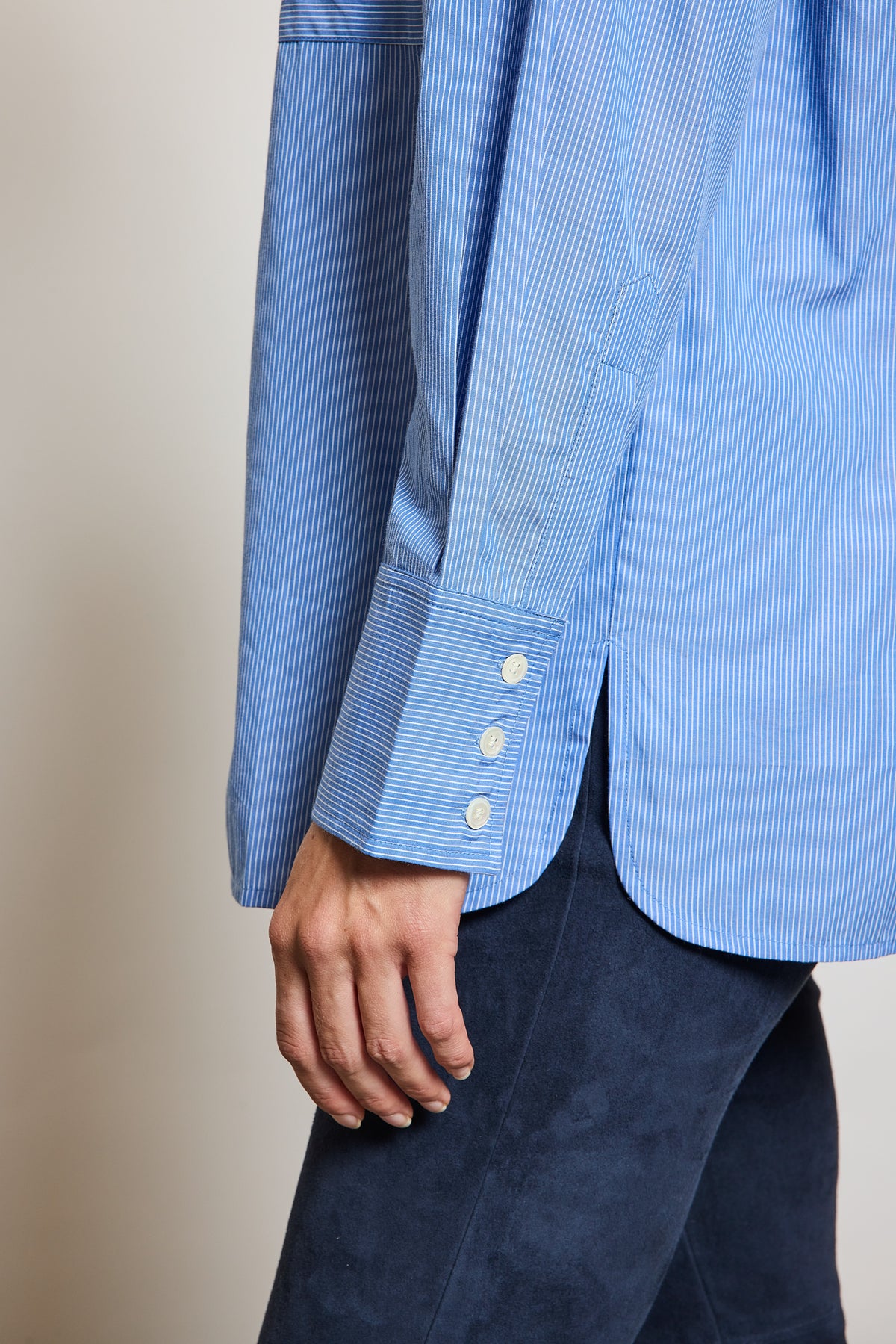 CHEMISE DOUBLE POCHES BLEUE