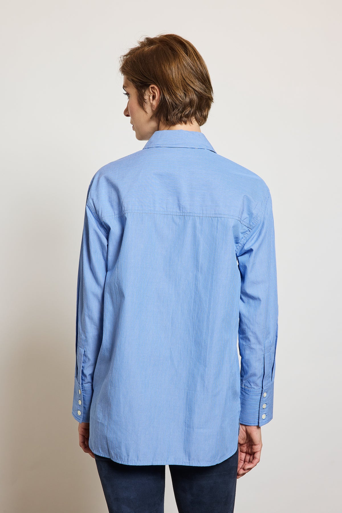CHEMISE DOUBLE POCHES BLEUE