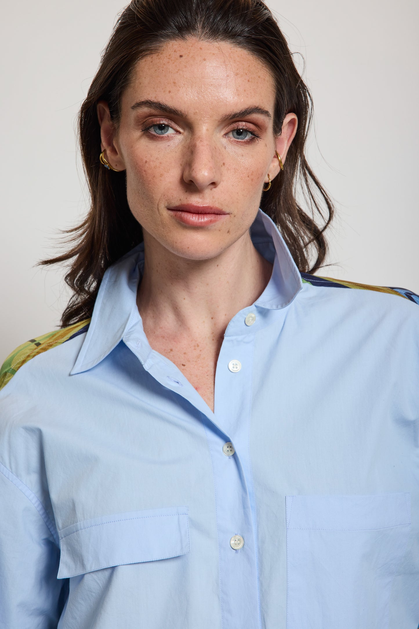 SHIRT WITH BACK SILK MULTICOLORED