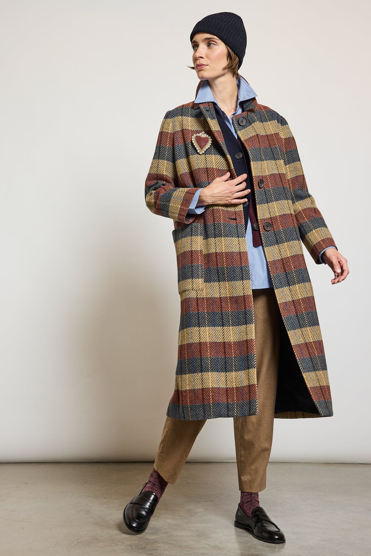MANTEAU EN CHEVRONS MULTICOLORE