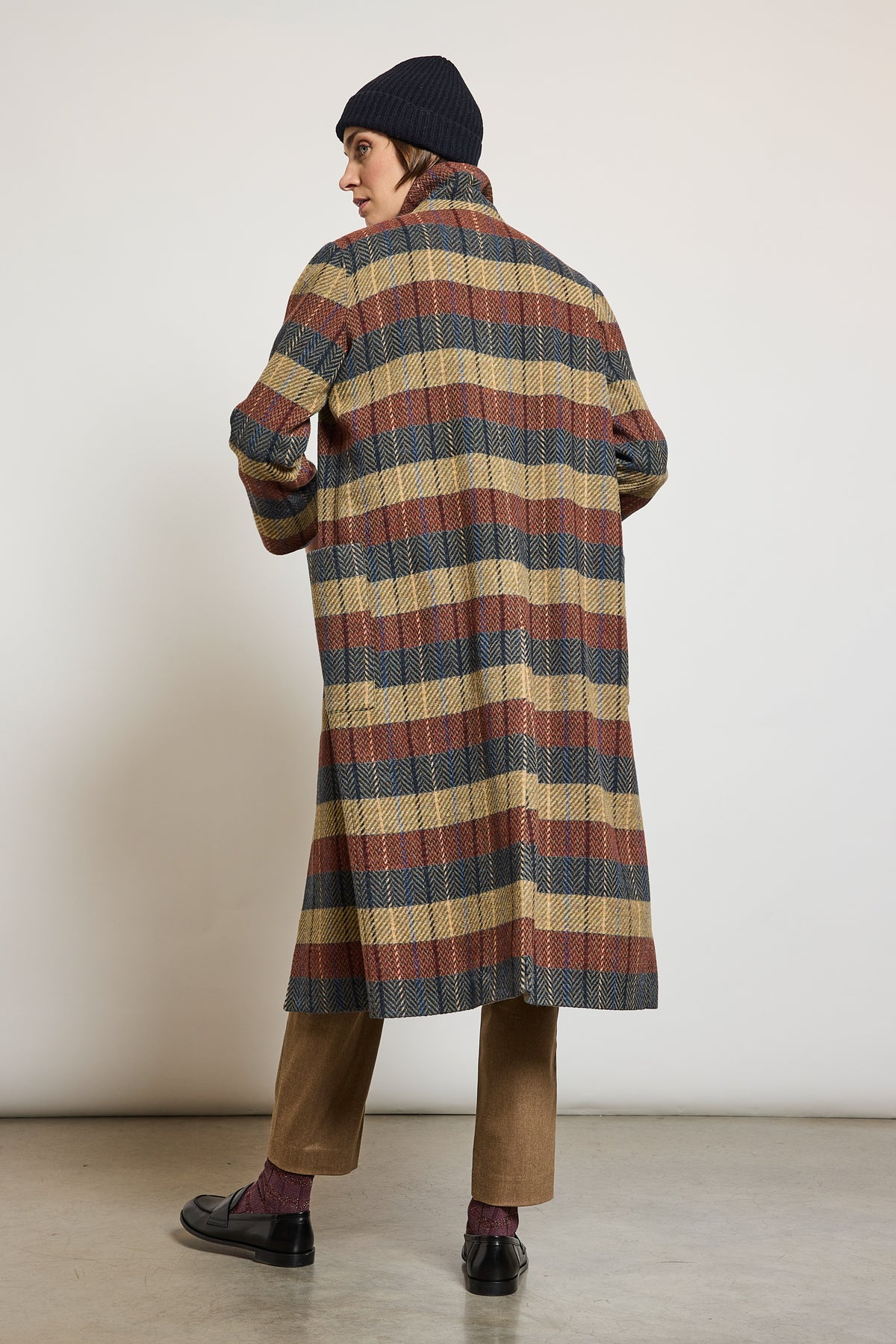 MANTEAU EN CHEVRONS MULTICOLORE