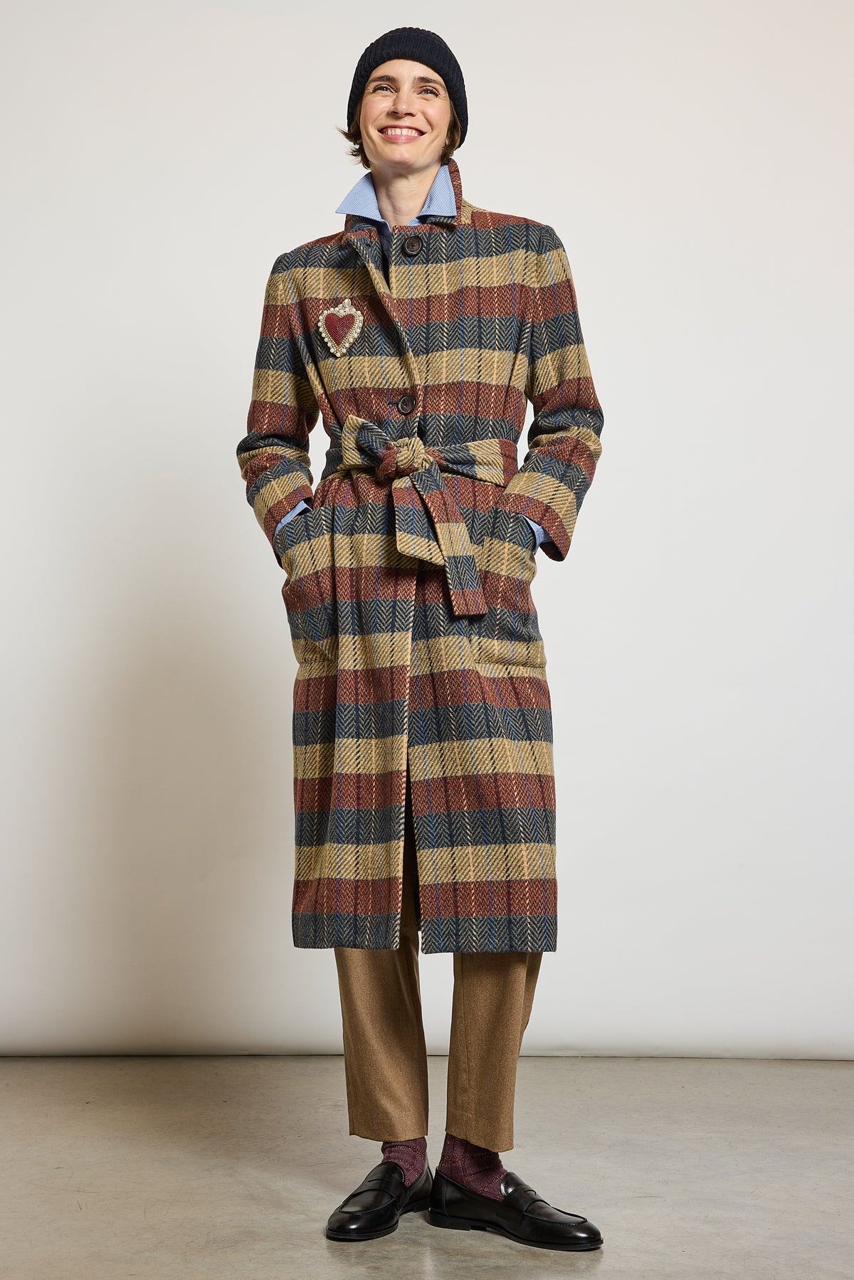 MANTEAU EN CHEVRONS MULTICOLORE