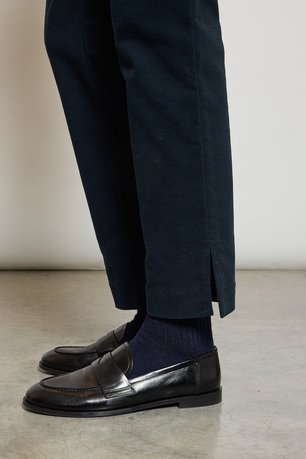 MOLESKIN FITTED PANTS NAVY