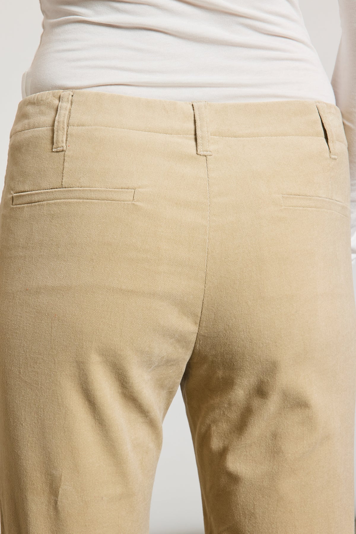 VELVET FLARED PANTS BEIGE