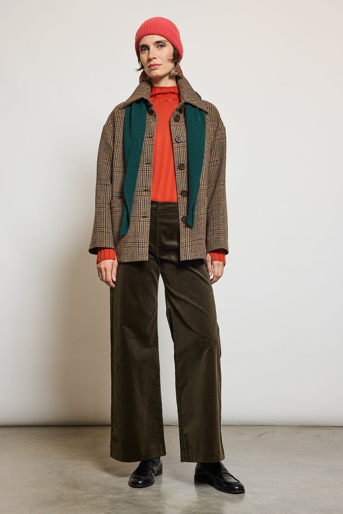 JEAN EN VELOURS BRONZE