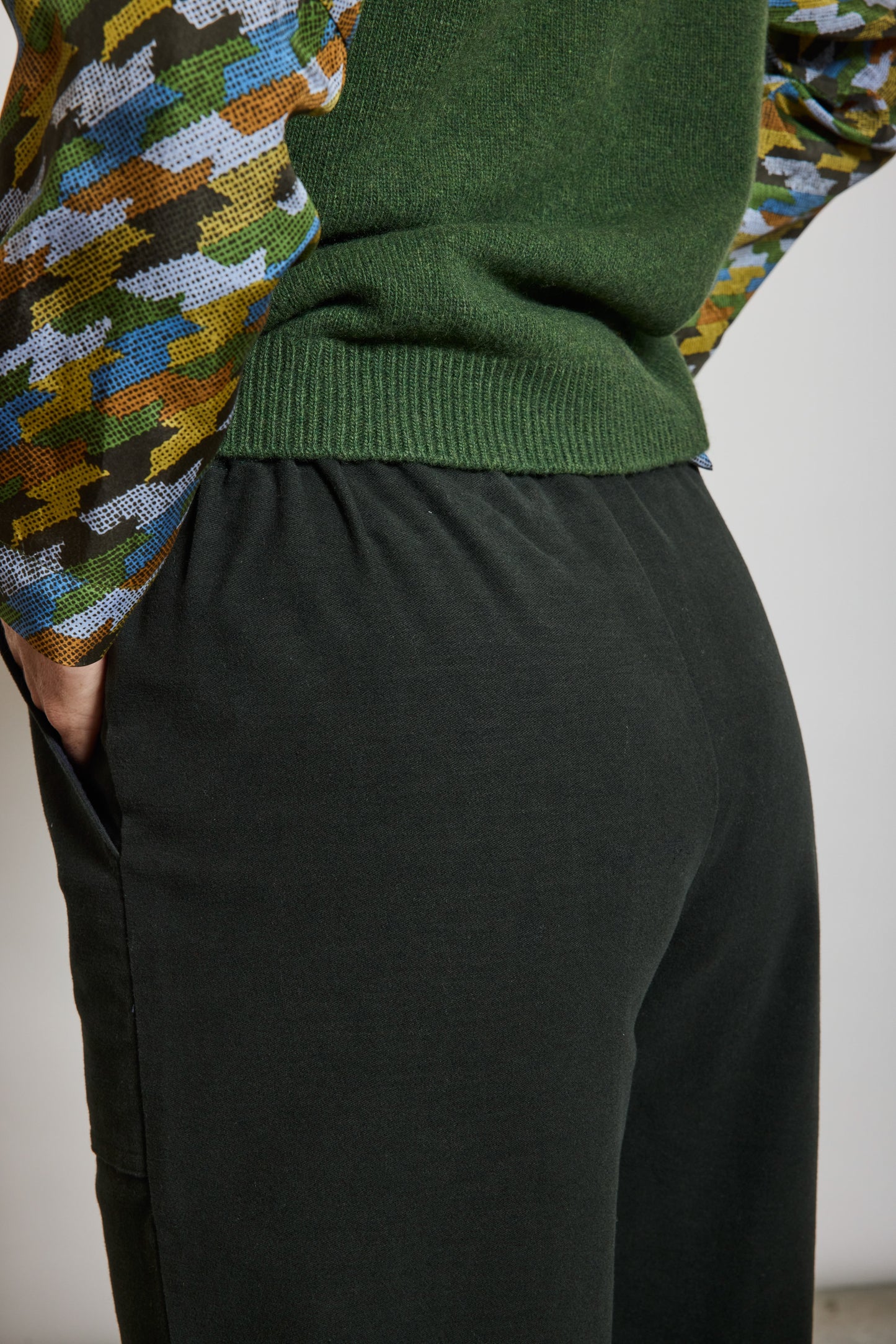 MOLESKIN CARPENTER PANTS BOTTLE GREEN