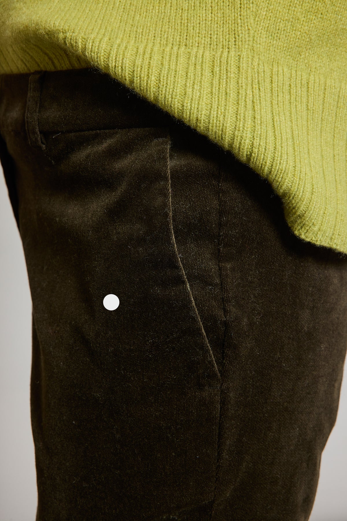 VELVET KICK-FLARED PANTS BRONZE