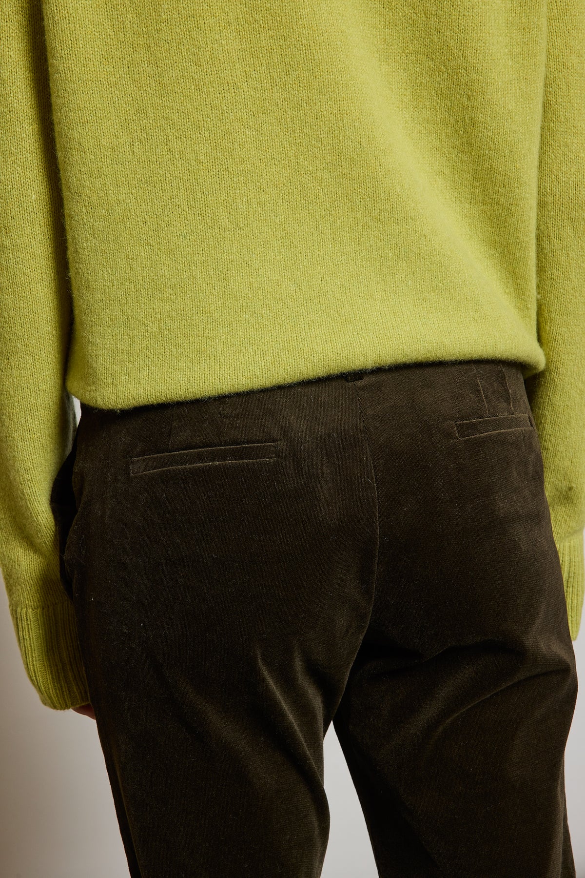 VELVET KICK-FLARED PANTS BRONZE