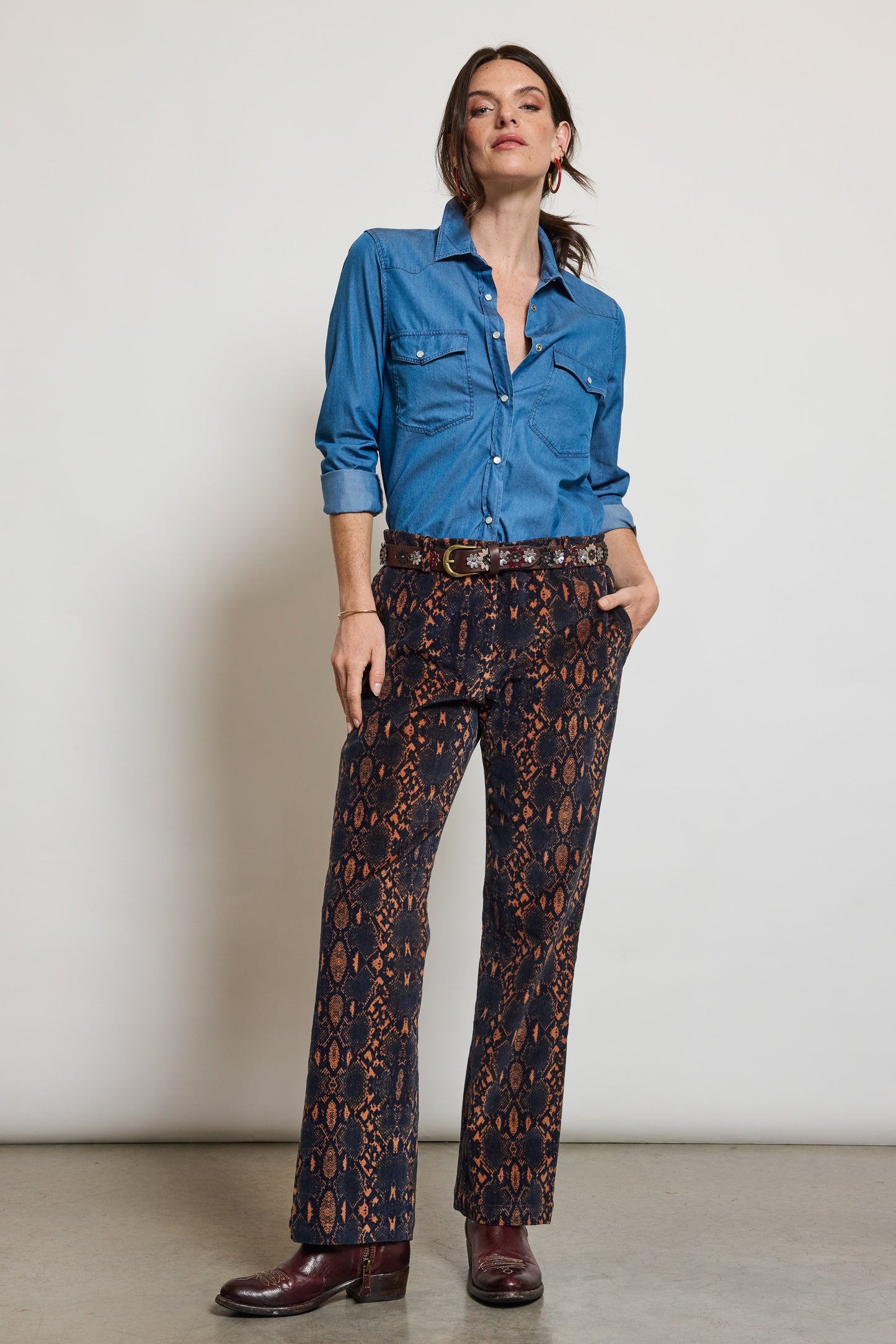 PRINTED VELVET PANTS COCO