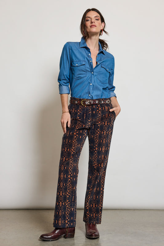 PRINTED VELVET PANTS COCO