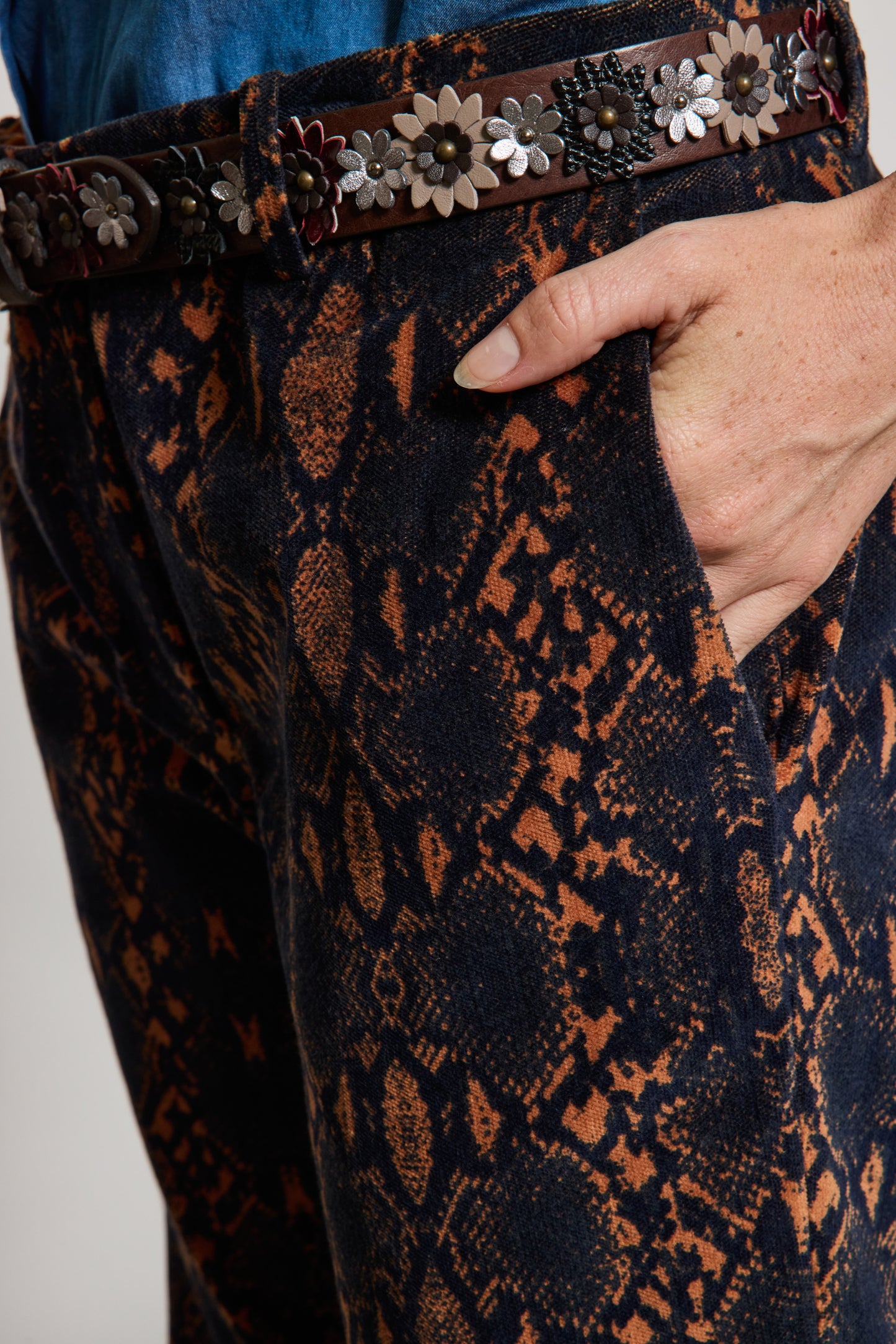 PRINTED VELVET PANTS COCO