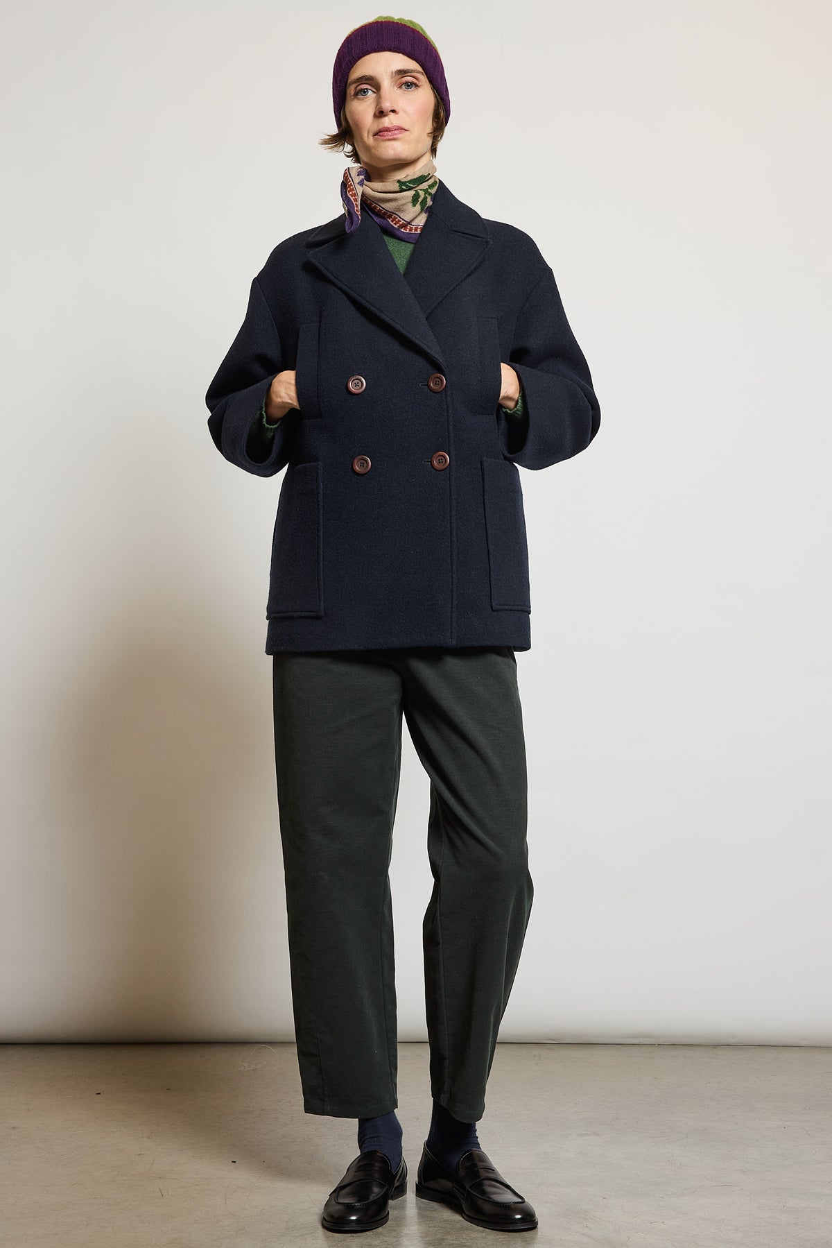 MOLESKIN BARREL PANTS BOTTLE GREEN
