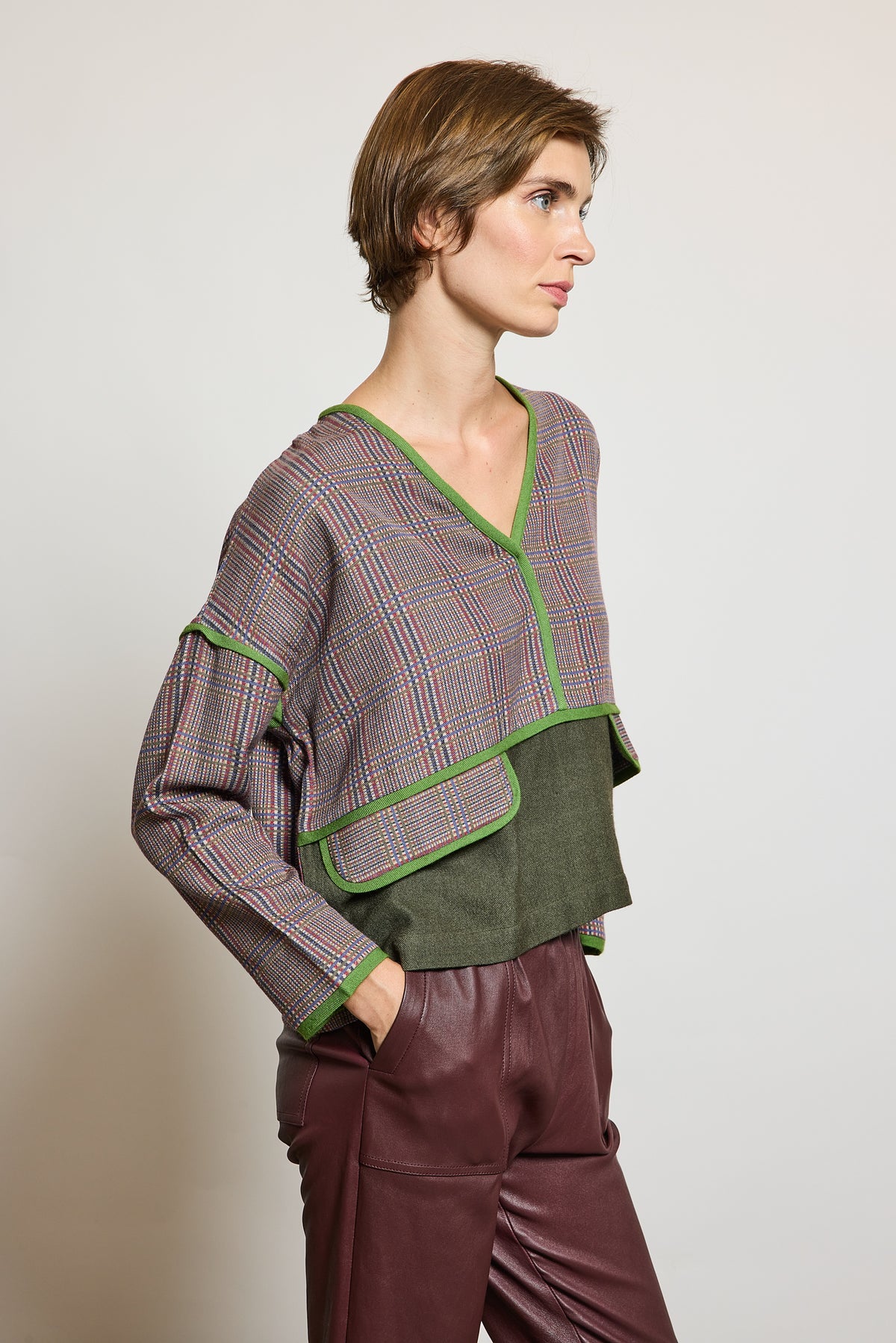 SLIK AND WOOL SWEATER GREEN