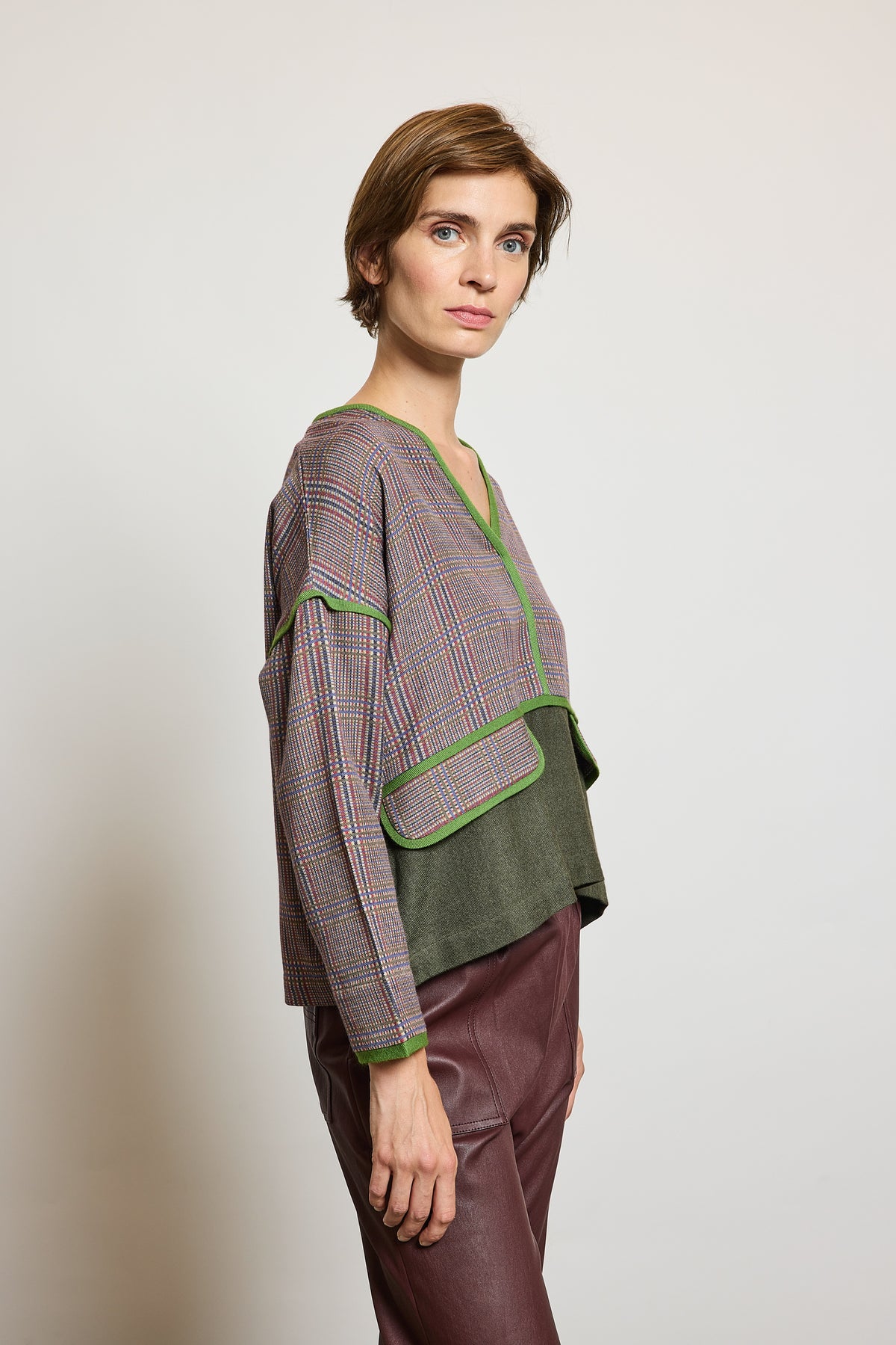 SLIK AND WOOL SWEATER GREEN