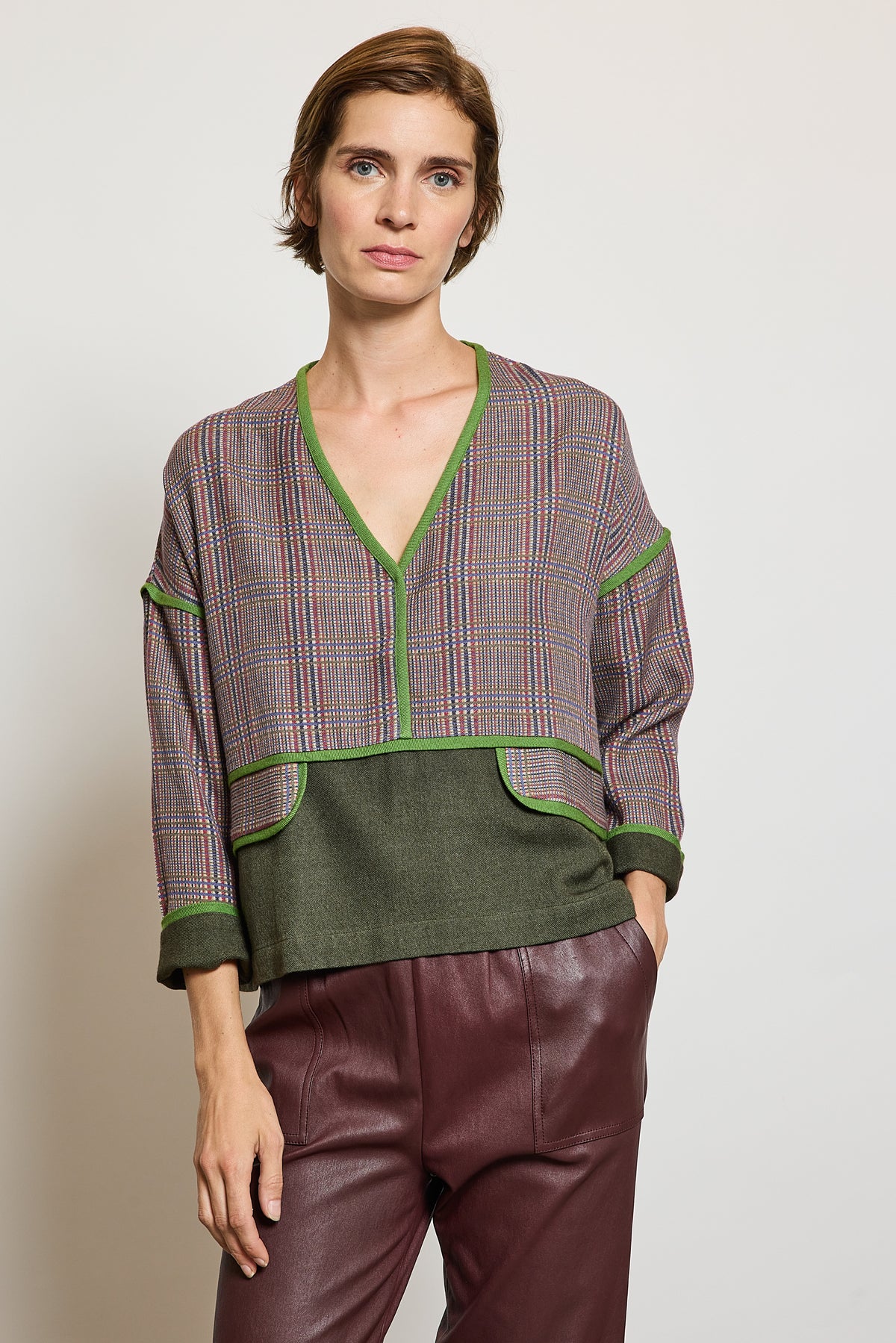 SLIK AND WOOL SWEATER GREEN
