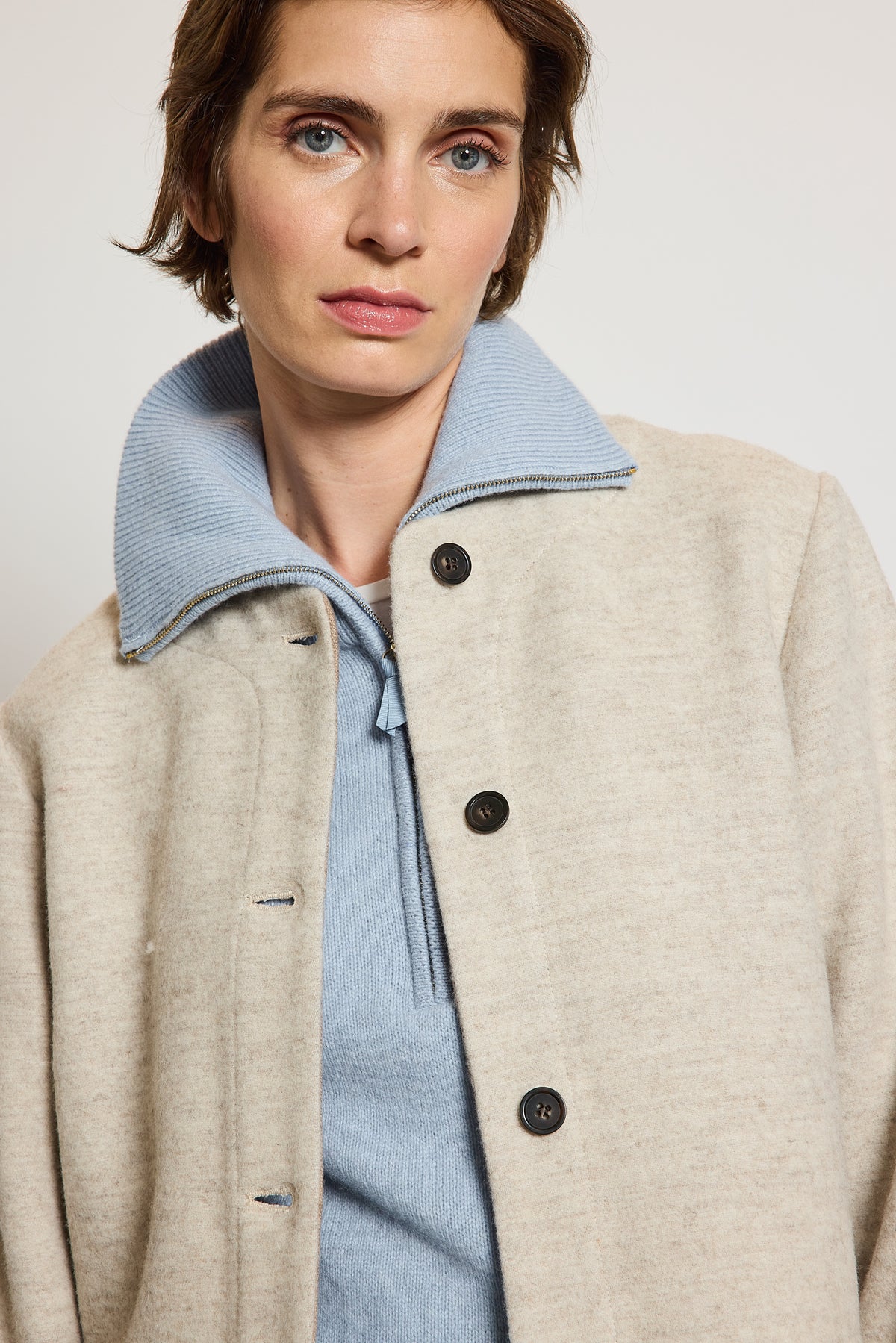 WOOL CASHMERE JACKET BEIGE