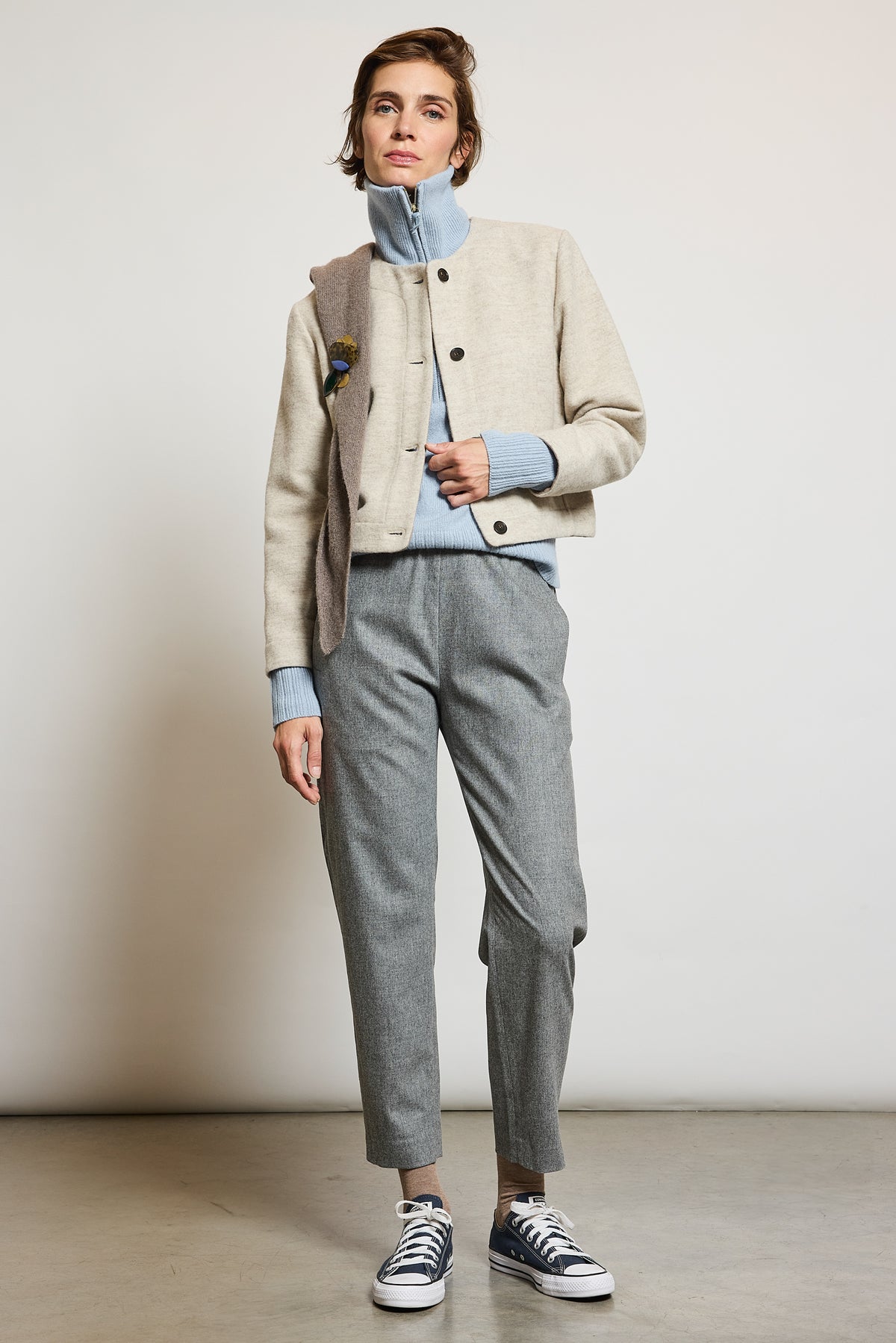 WOOL CASHMERE JACKET BEIGE