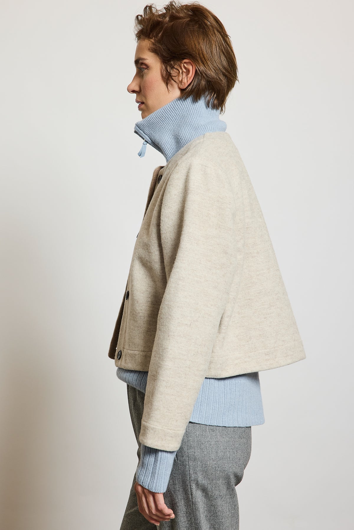 WOOL CASHMERE JACKET BEIGE