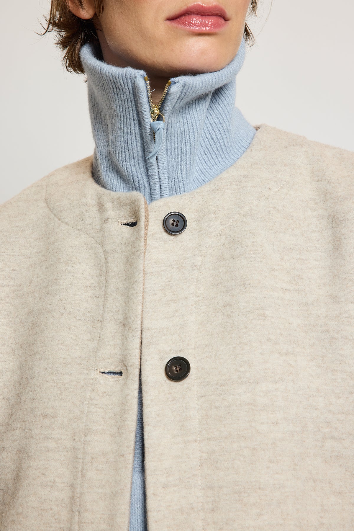WOOL CASHMERE JACKET BEIGE