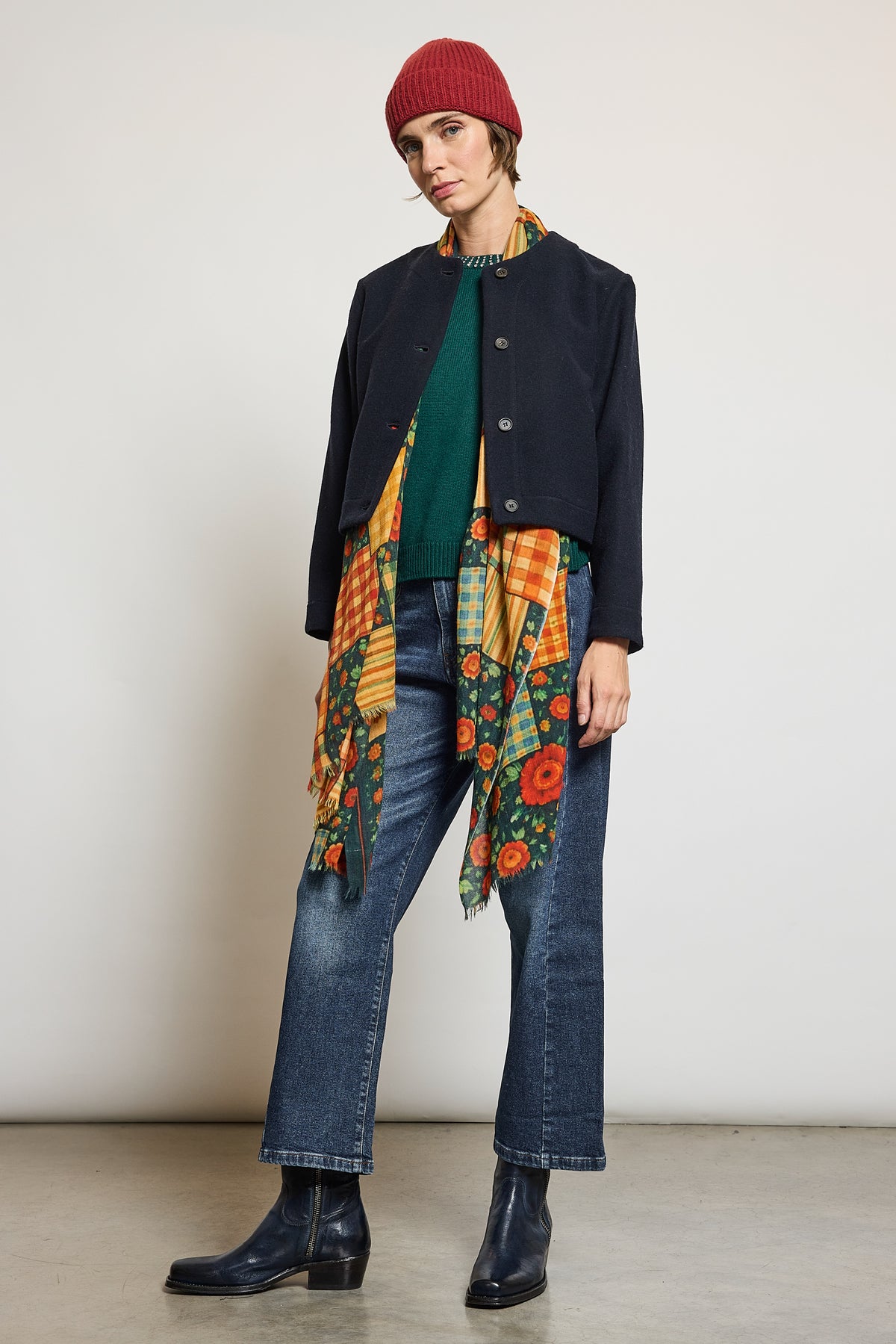 WOOL CASHMERE JACKET NAVY