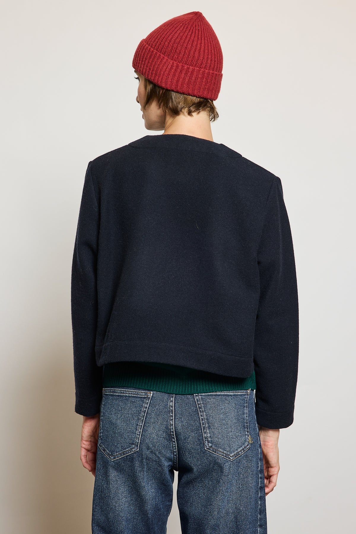 WOOL CASHMERE JACKET NAVY