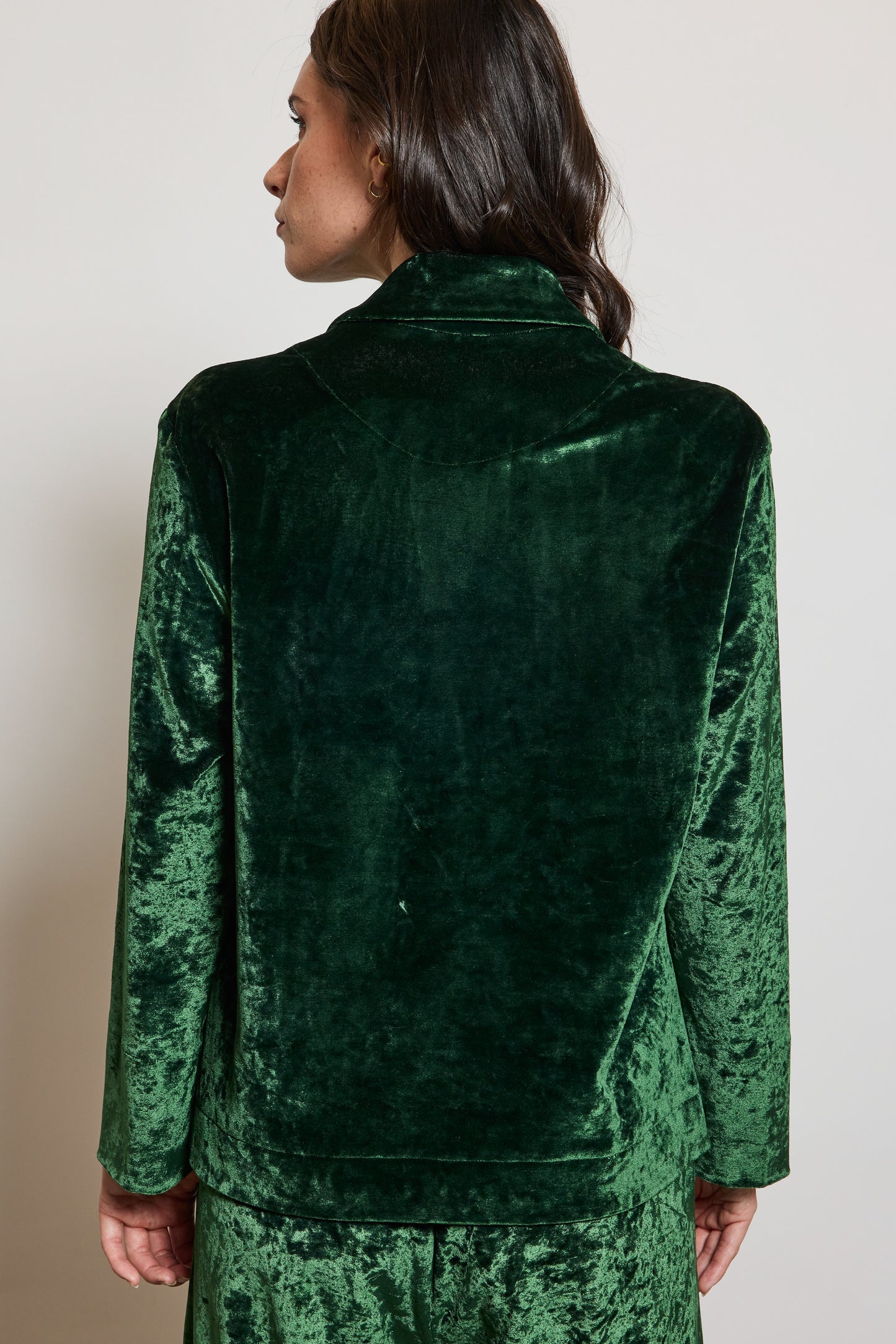 VESTE EN PANNE DE VELOURS PIN