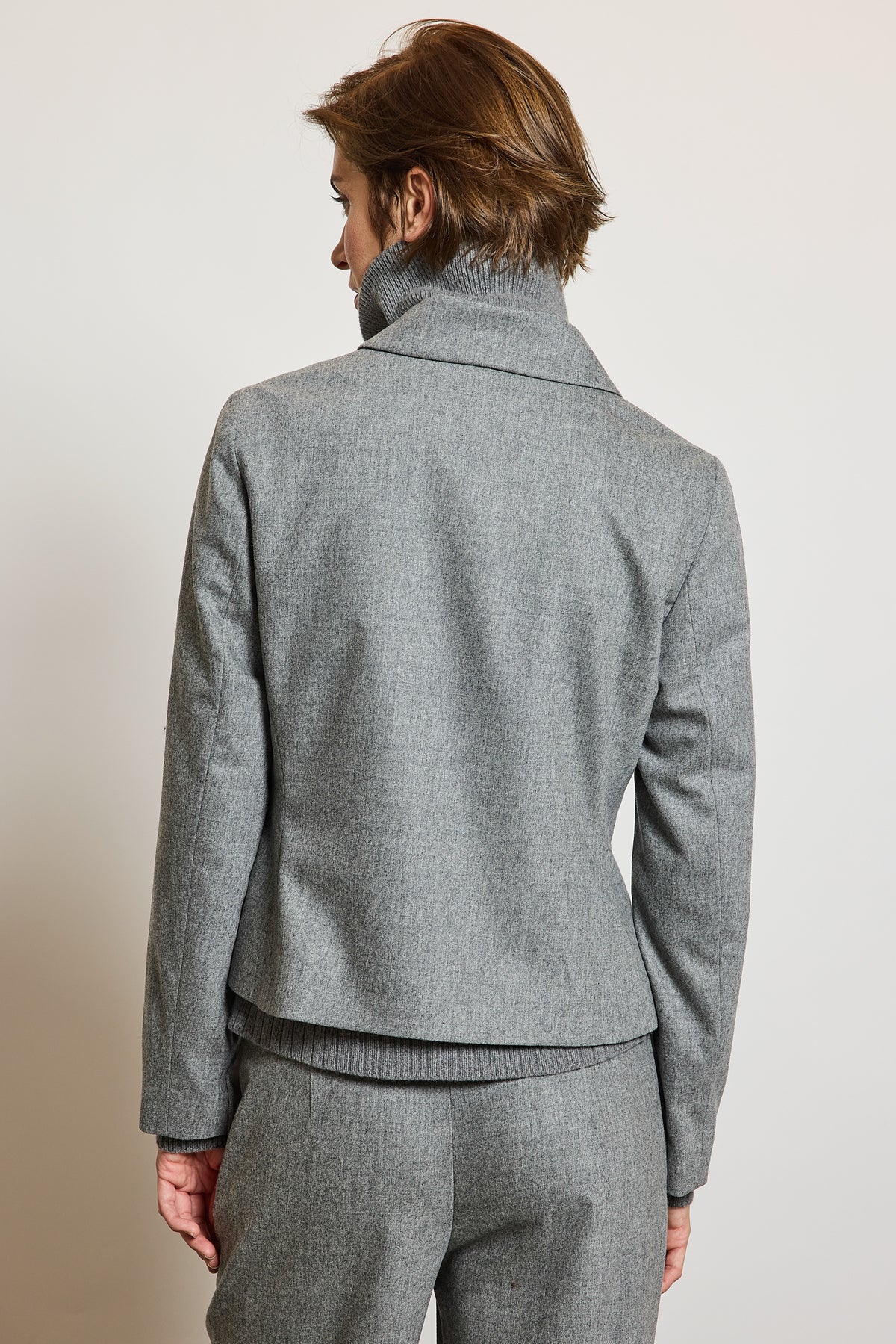 WOOL CASHMERE JACKET GREY