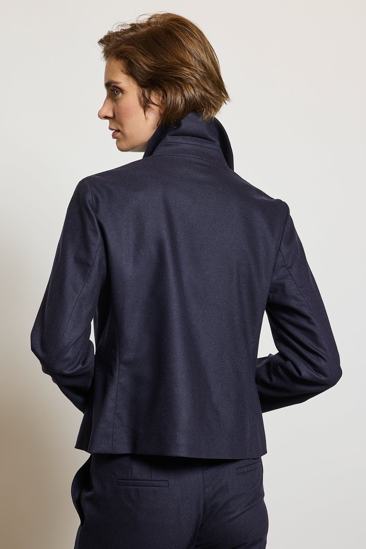WOOL CASHMERE JACKET NAVY