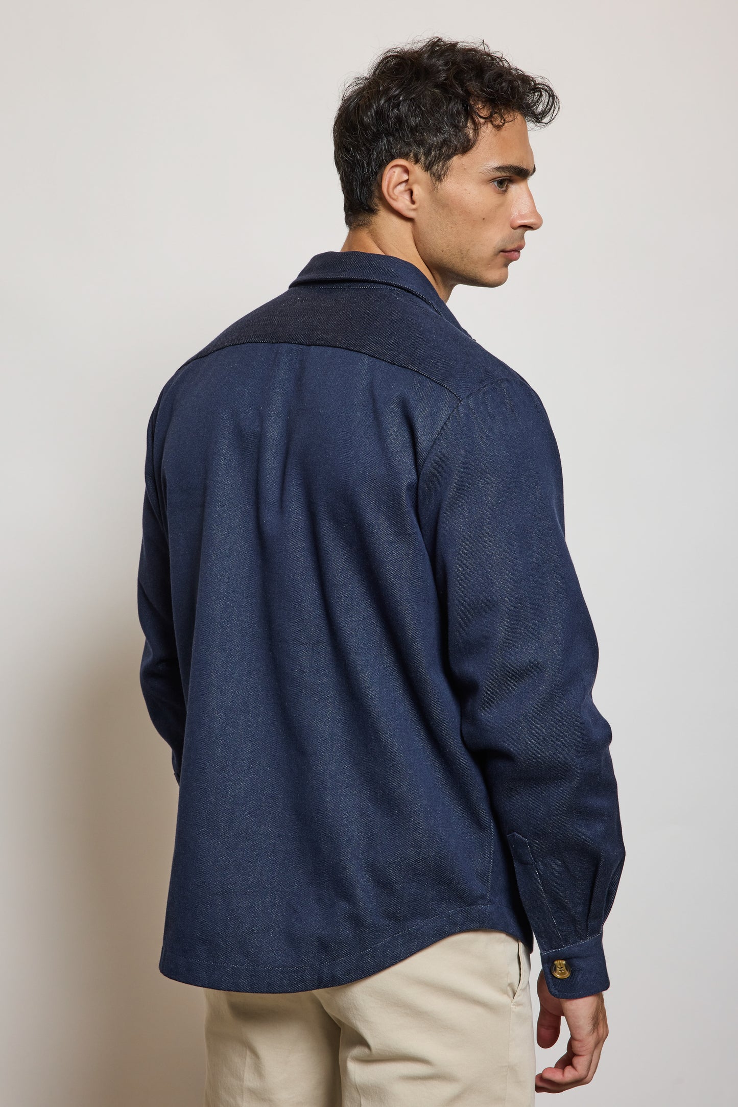 SURCHEMISE EN JEAN BRODÉE BLEUE