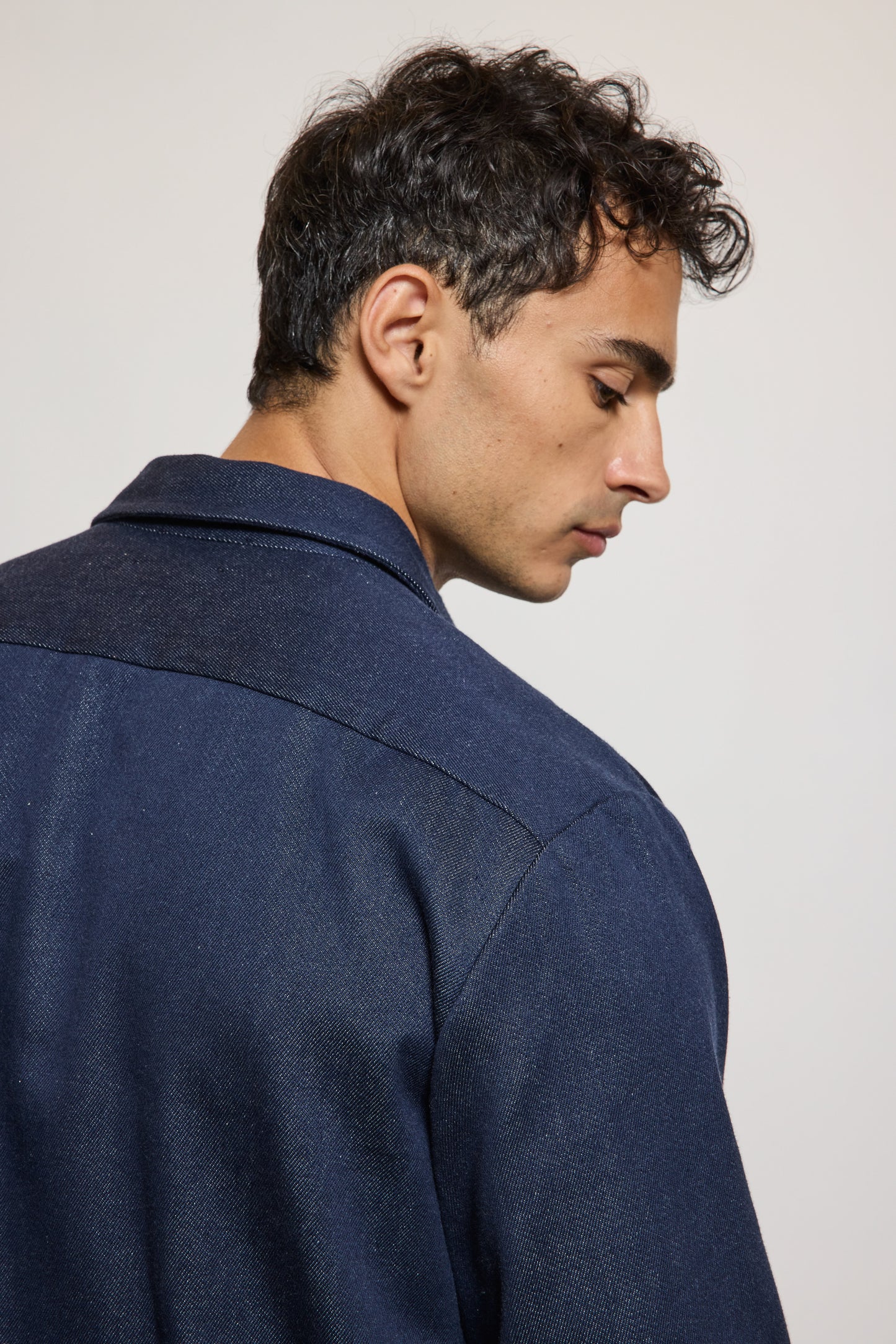 SURCHEMISE EN JEAN BRODÉE BLEUE