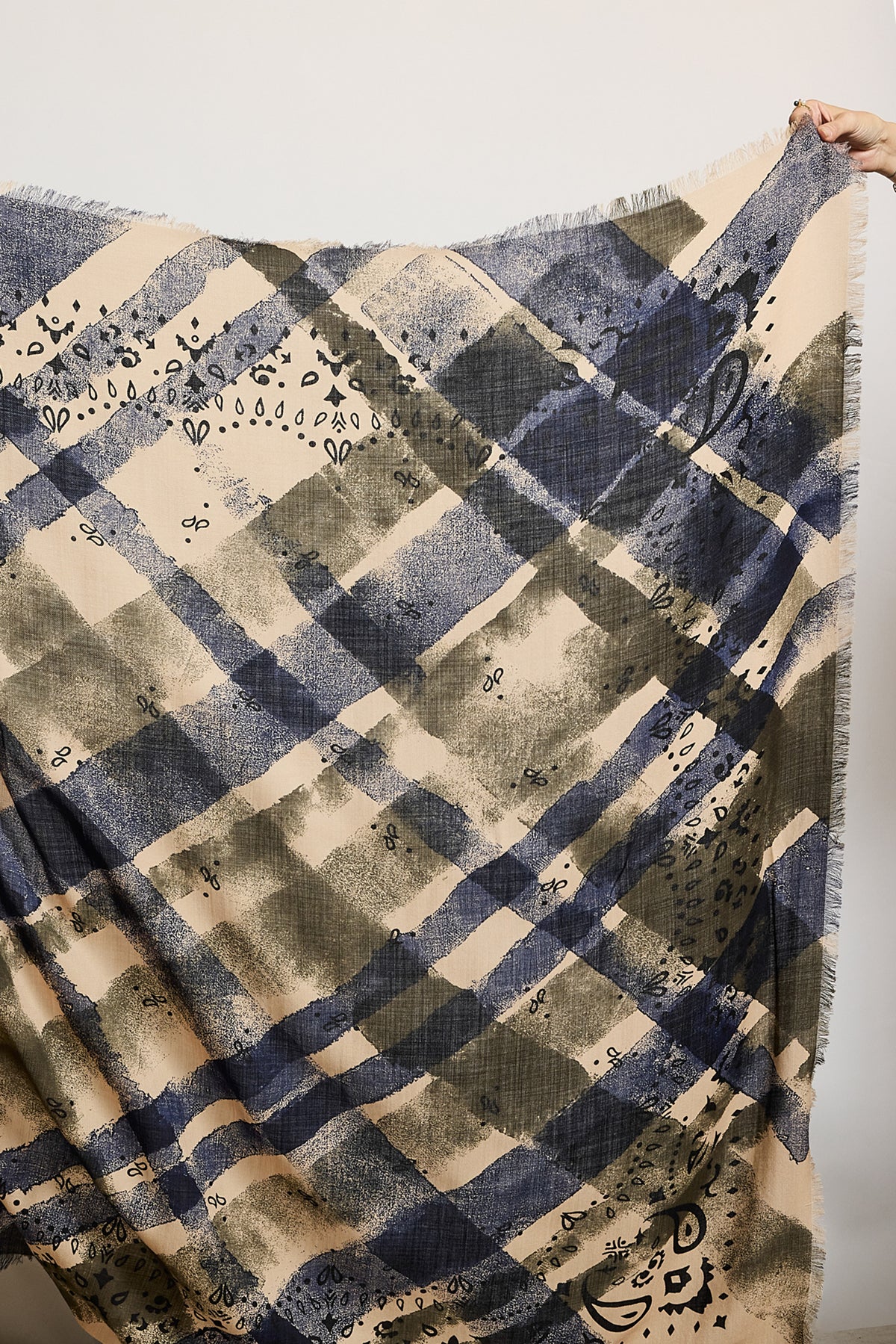 WOOL SCARF NAVY