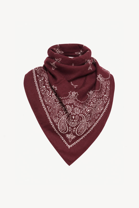 BANDANA EN LAINE BORDEAUX