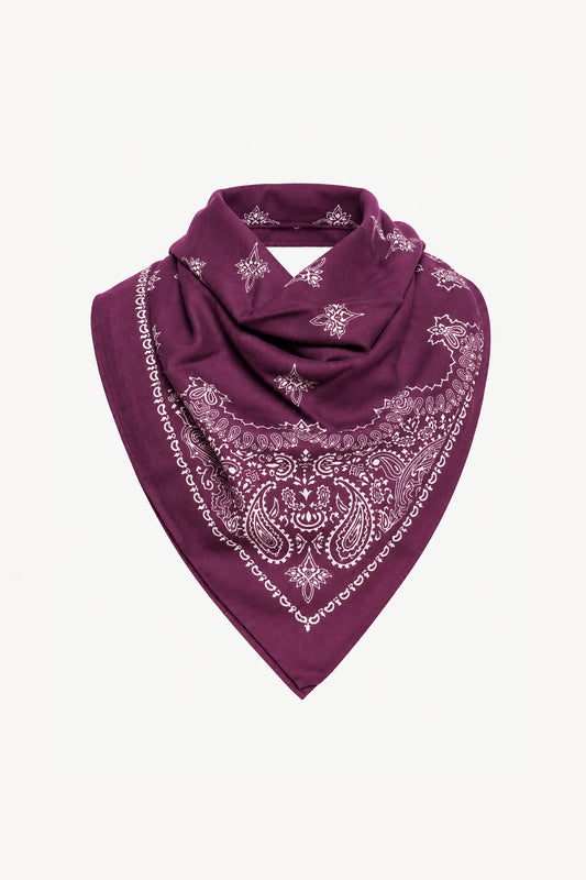 BANDANA EN LAINE VIOLET