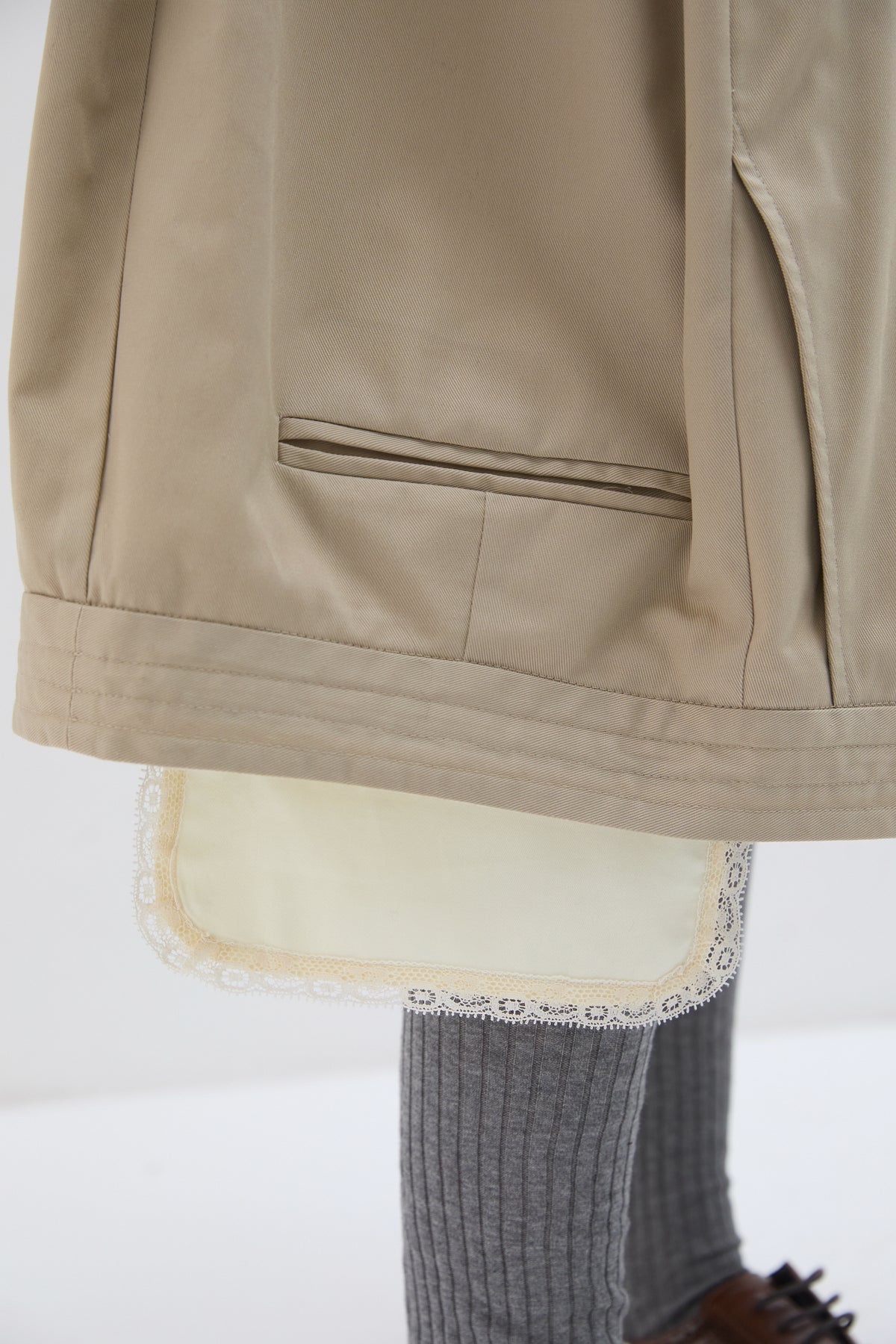 JUPE TROMPE L'ŒIL BEIGE