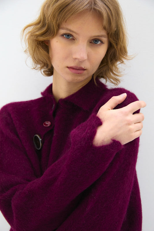 MOHAIR SWEATER BURGUNDY