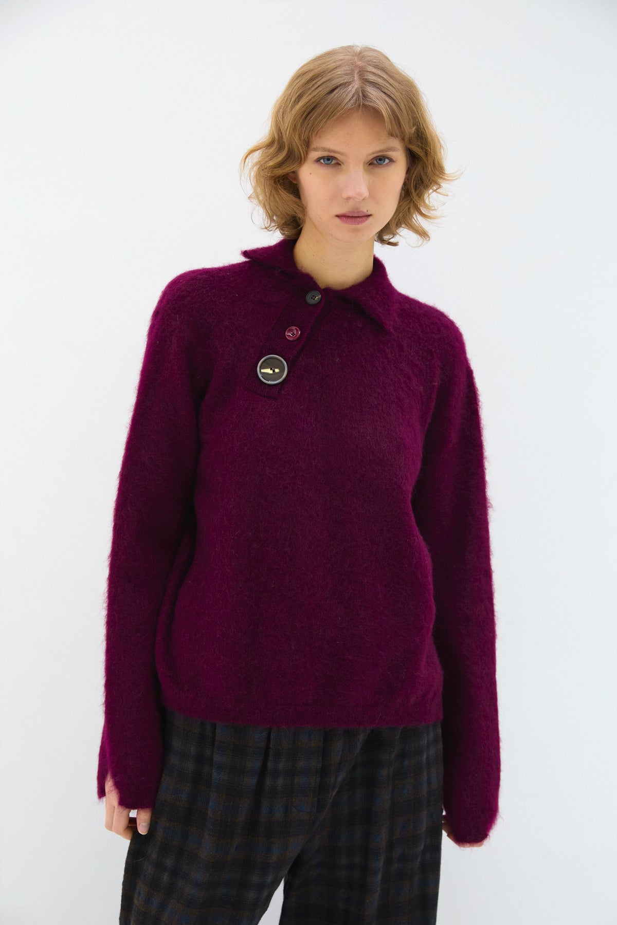 MOHAIR SWEATER BURGUNDY