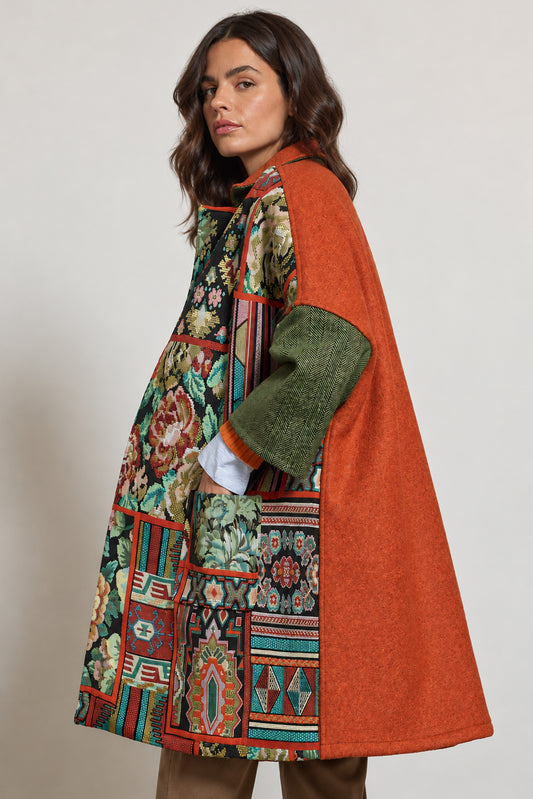 PATCH COAT MULTICOLORED