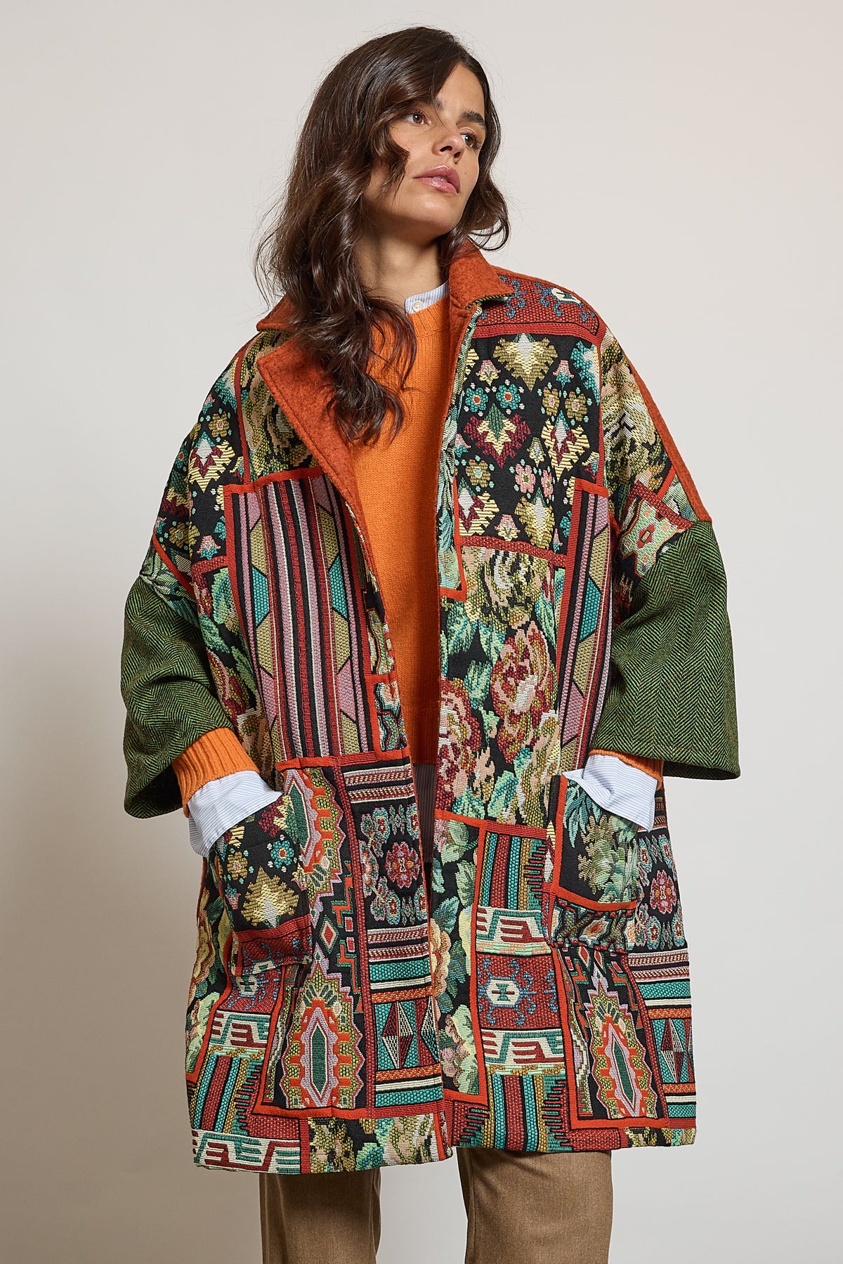 MANTEAU PATCH MULTICOLORE