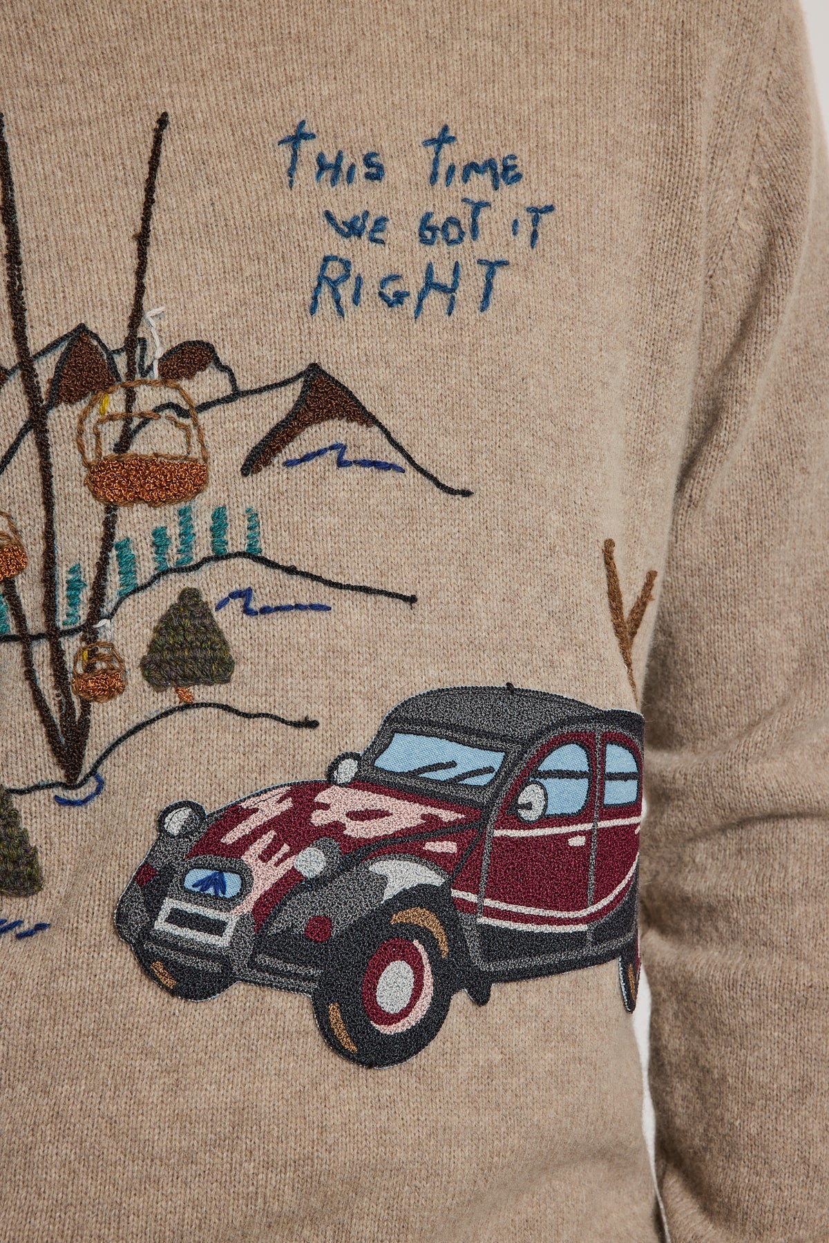 PULL VOITURE TAUPE