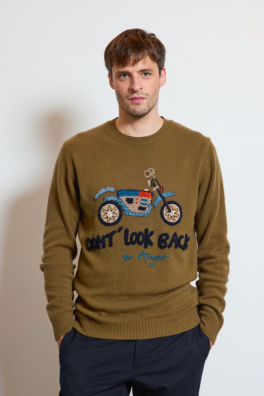 PULL MOTO VERT